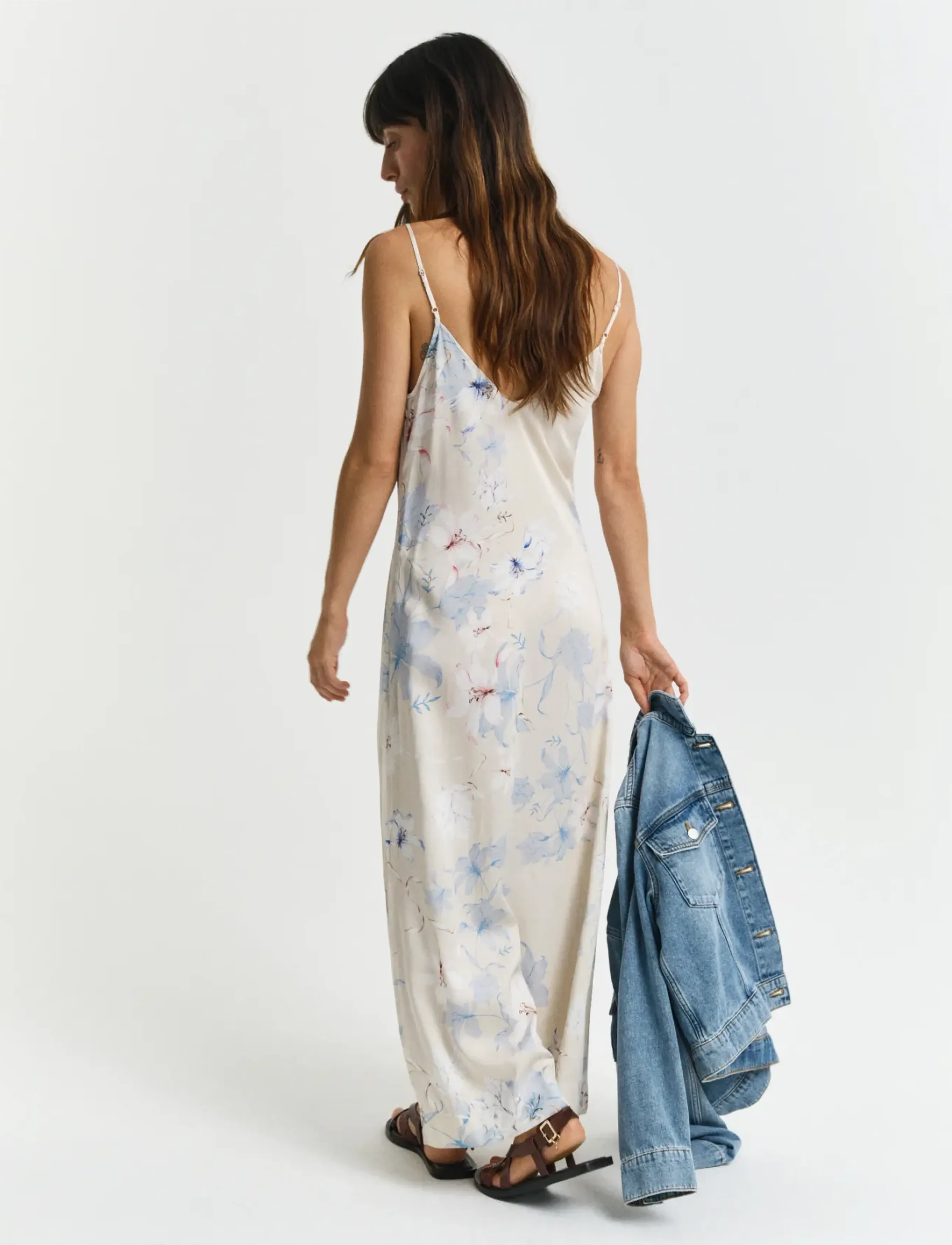Gant - FLORAL PRINT SLIP DRESS - summer dresses - putty - 4
