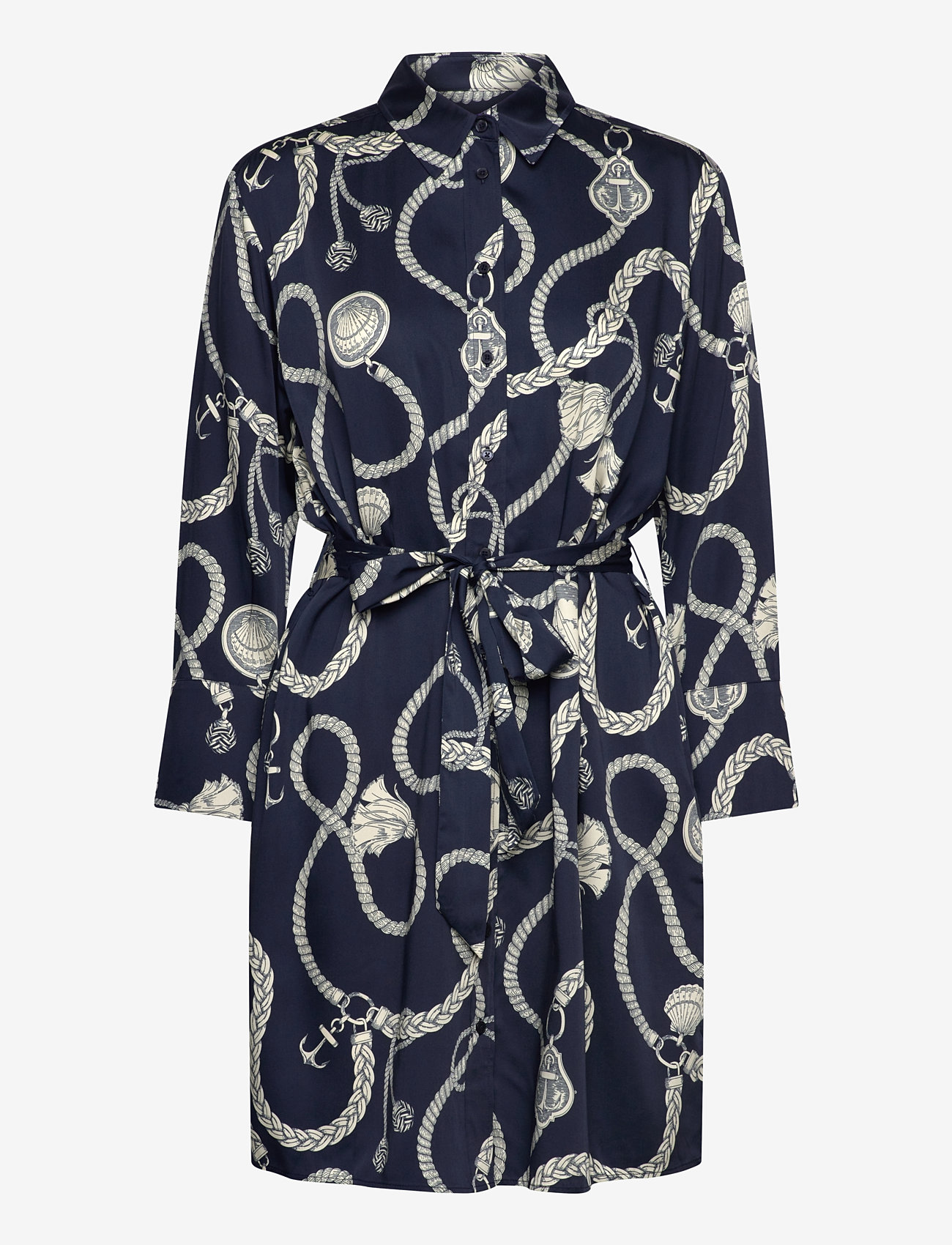 GANT - REL SAILING PRINT SHIRT DRESS - hemdkleider - evening blue - 1