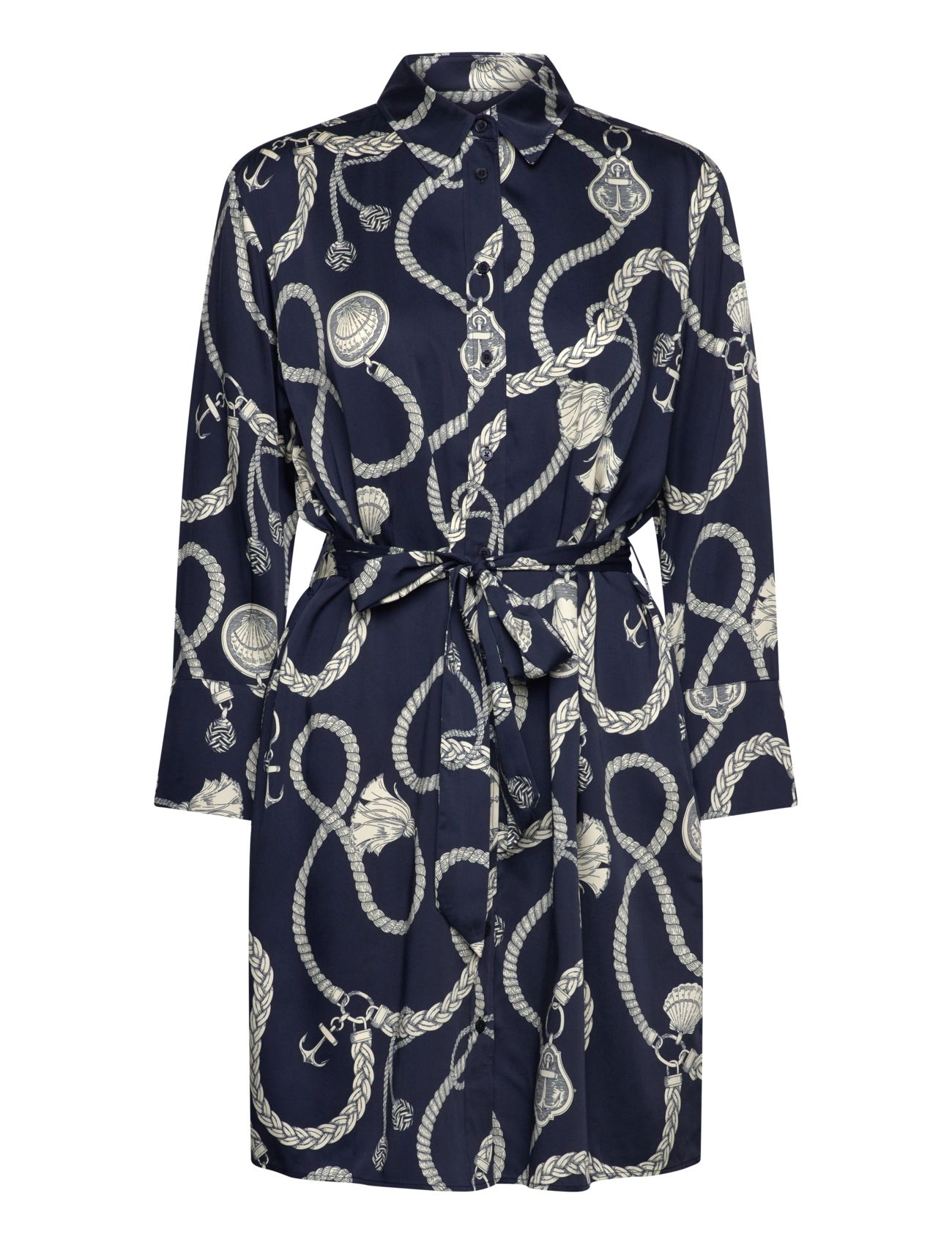 Gant - REL SAILING PRINT SHIRT DRESS - shirt dresses - evening blue - 1