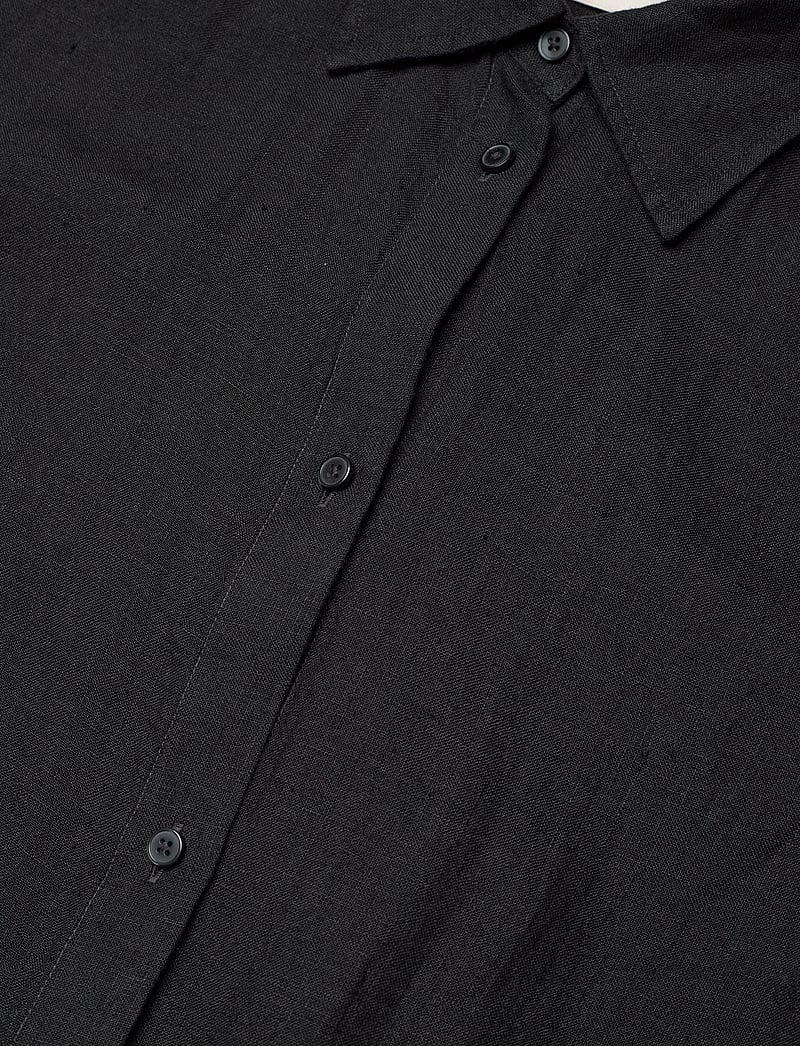 GANT - REG LINEN SS SHIRT DRESS - hemdkleider - black - 2