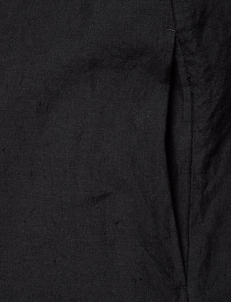 GANT - REG LINEN SS SHIRT DRESS - hemdkleider - black - 3