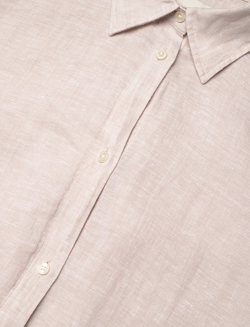 GANT - REG LINEN SS SHIRT DRESS - skjortklänningar - dry sand - 2