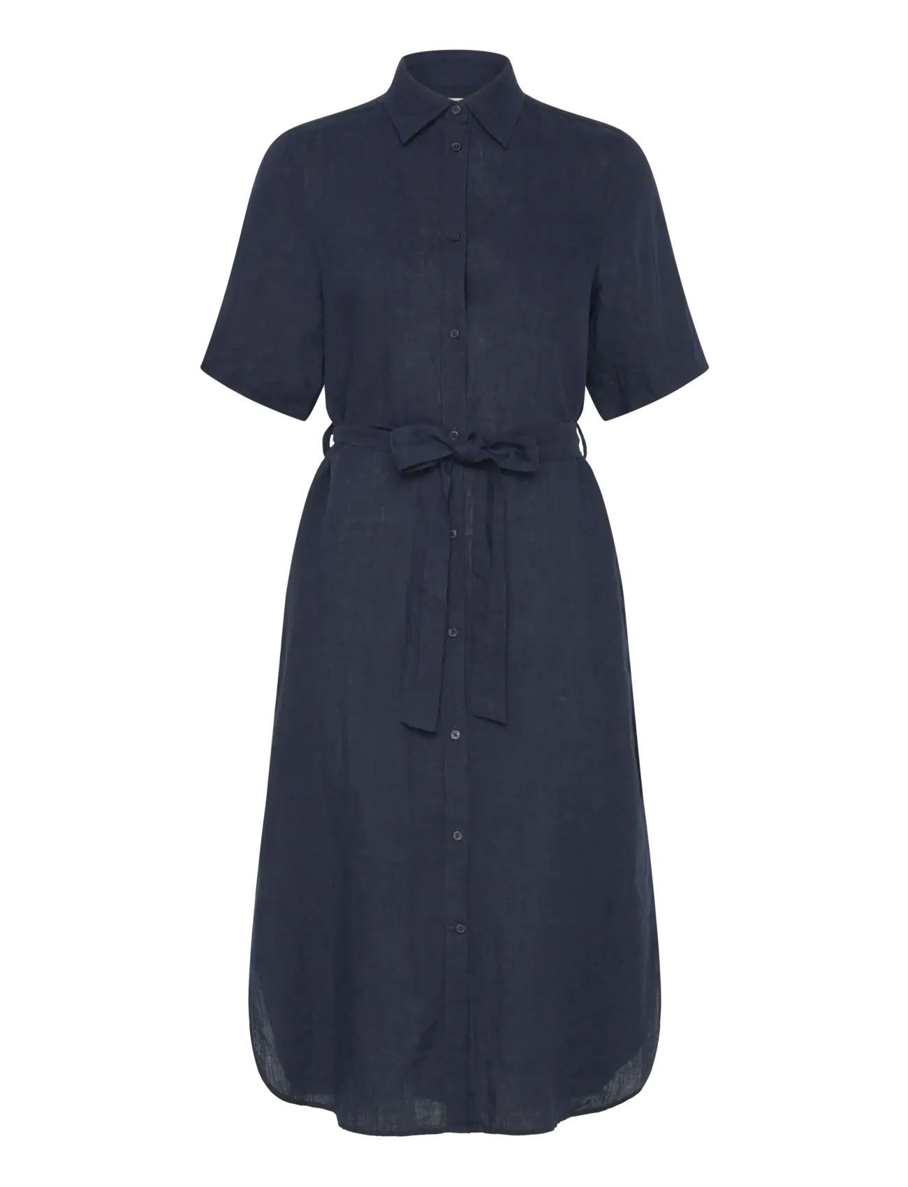 Gant REG LINEN SS SHIRT DRESS - Riided - EVENING BLUE / navy