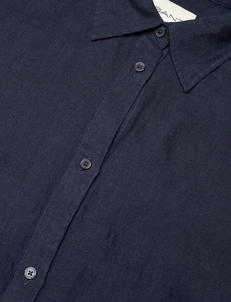 GANT - REG LINEN SS SHIRT DRESS - hemdkleider - evening blue - 2