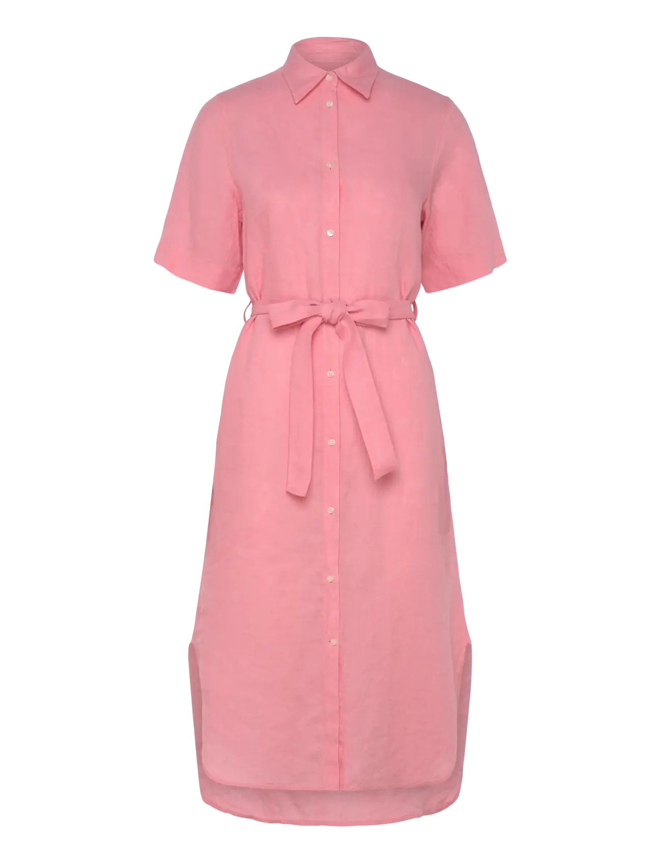 Gant - REG LINEN SS SHIRT DRESS - robes chemises - geranium pink - 1