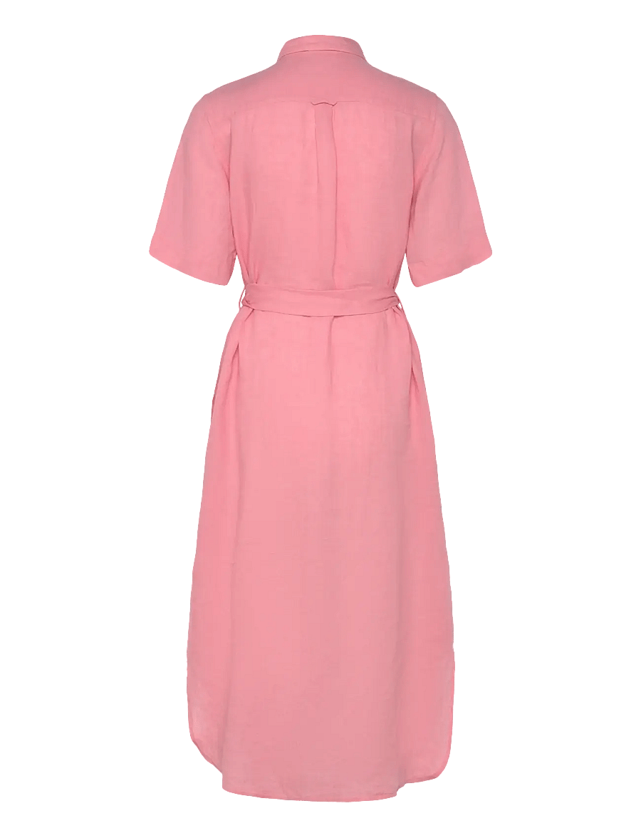 Gant - REG LINEN SS SHIRT DRESS - robes chemises - geranium pink - 2
