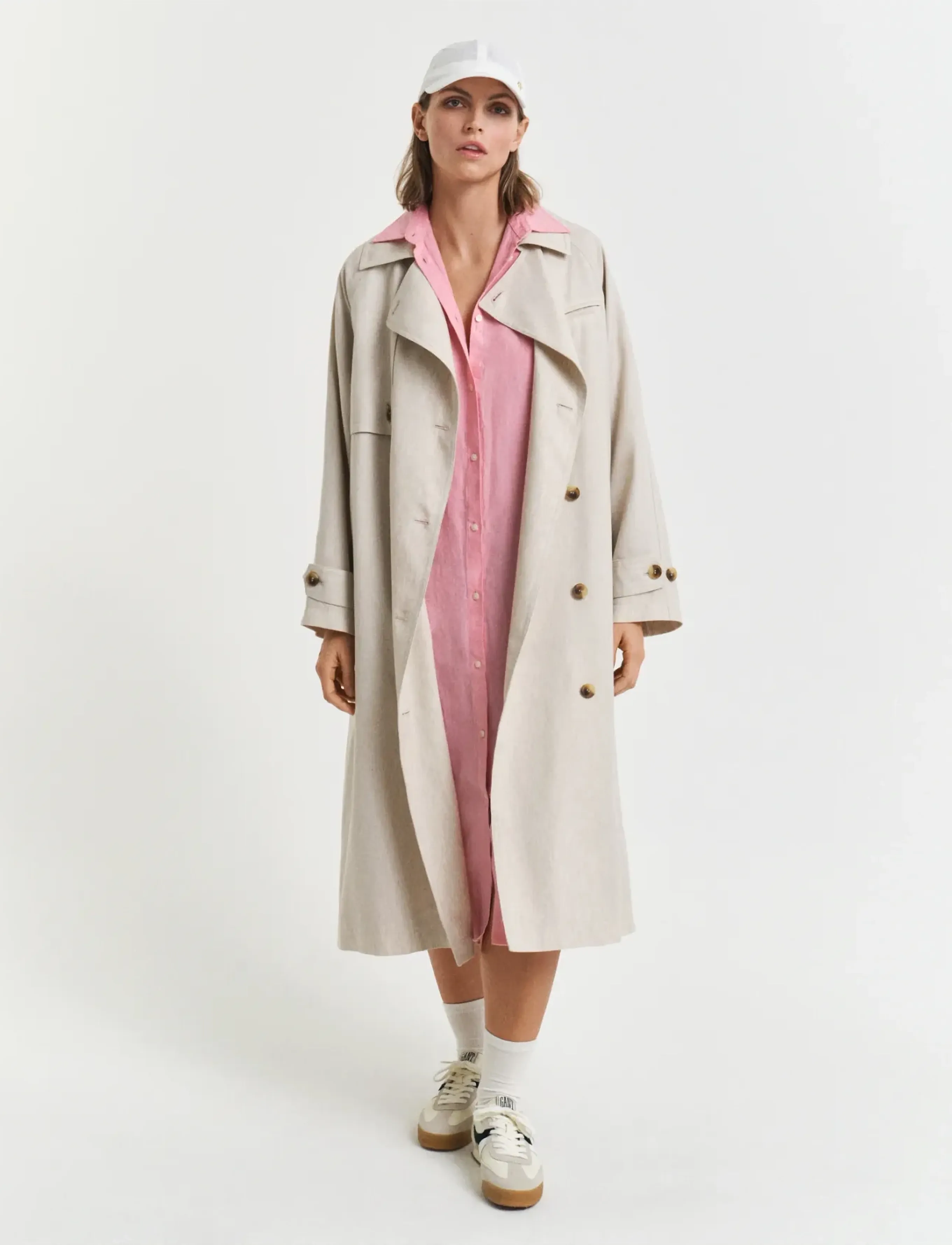 Gant - REG LINEN SS SHIRT DRESS - robes chemises - geranium pink - 5