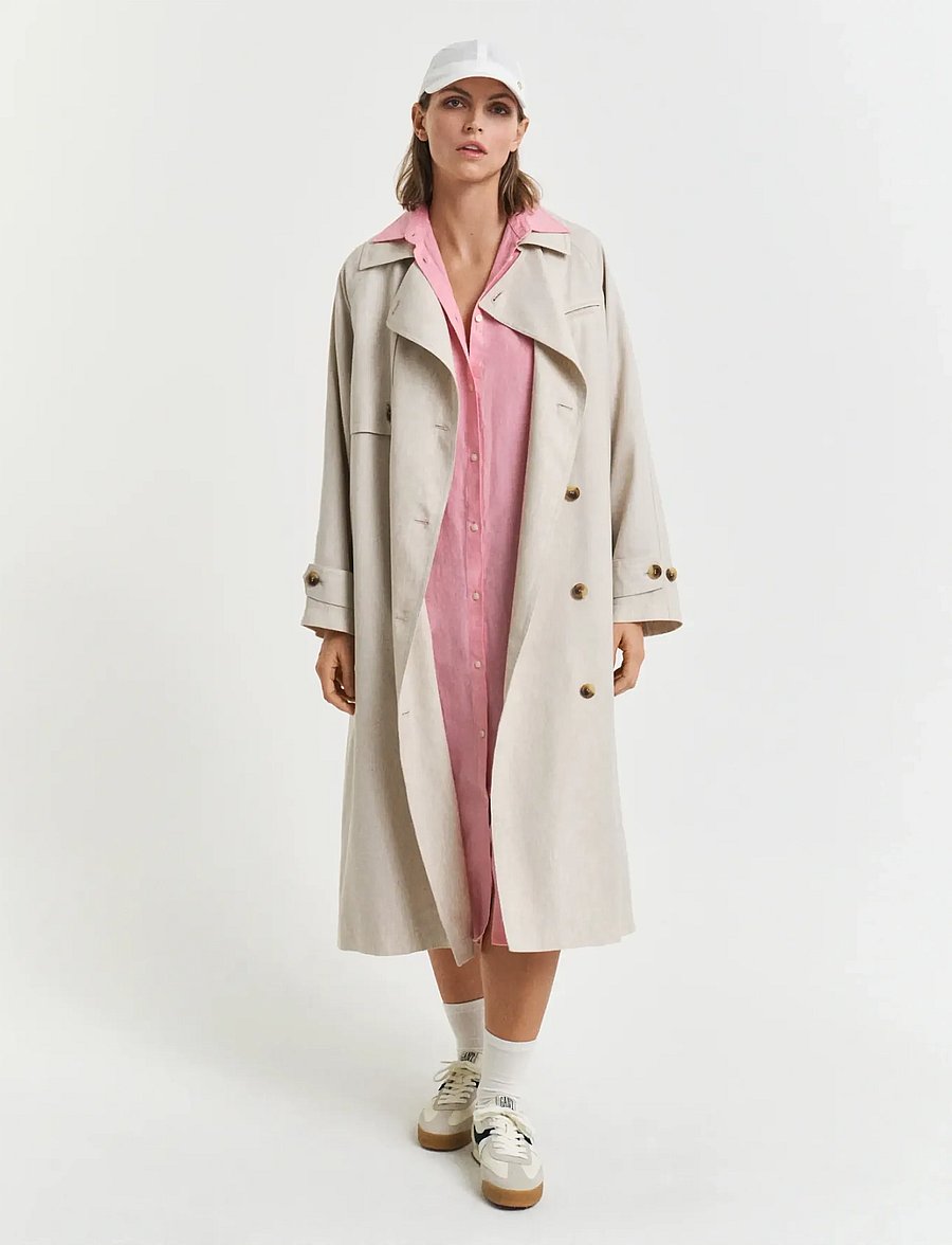 Gant - REG LINEN SS SHIRT DRESS - robes chemises - geranium pink - 5