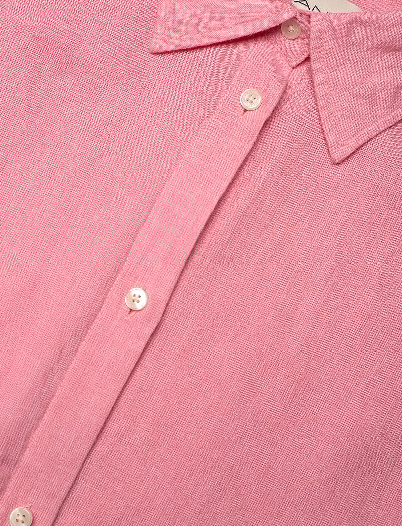 GANT - REG LINEN SS SHIRT DRESS - sukienki koszulowe - geranium pink - 2