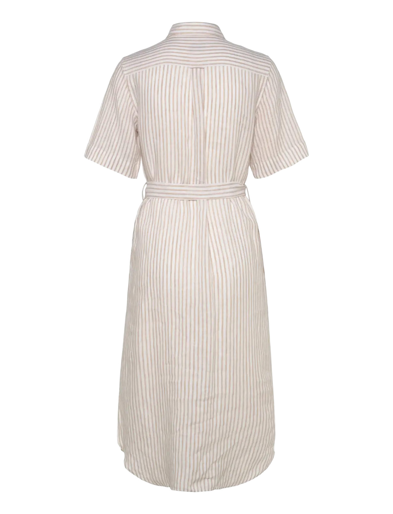 Gant - REG LINEN STRIPED SHIRT DRESS - dry sand - 2