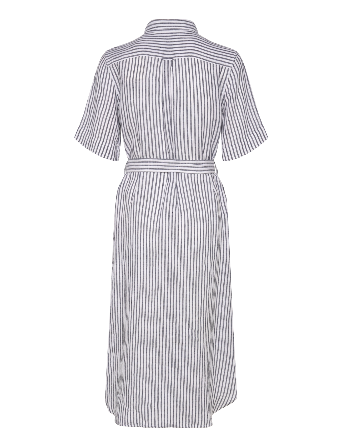 Gant - REG LINEN STRIPED SHIRT DRESS - robes chemises - evening blue - 2