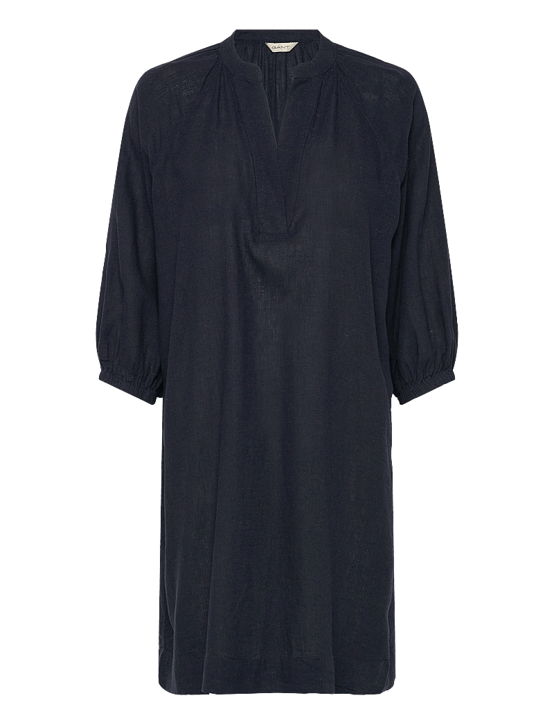 GANT - REL LINEN DRESS - shirt dresses - evening blue - 0