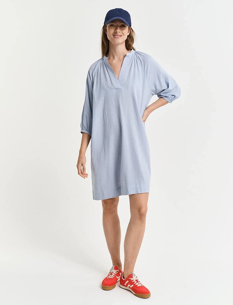 GANT - REL LINEN DRESS - paitamekot - light blue - 0