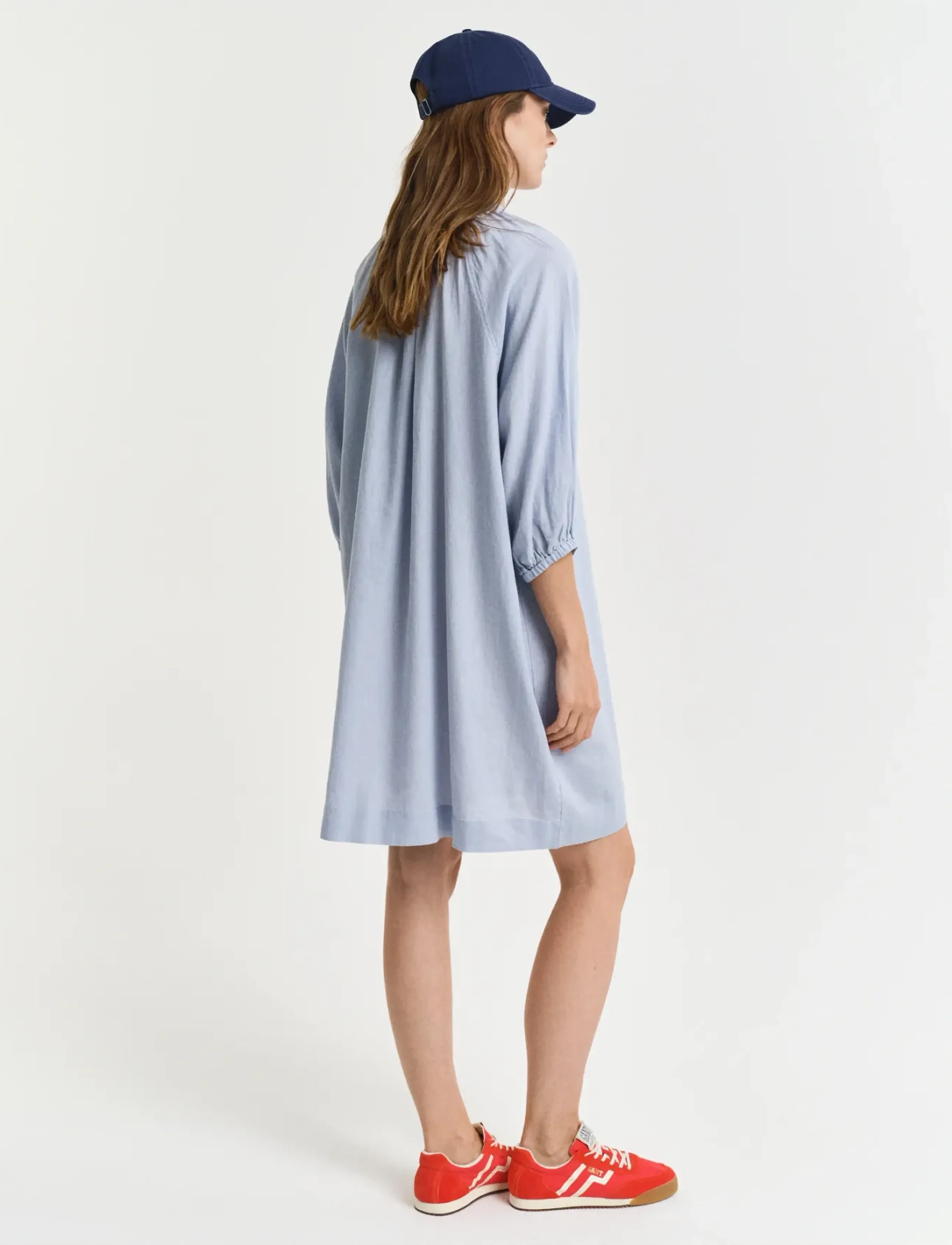 Gant - REL LINEN DRESS - hemdkleider - light blue - 3