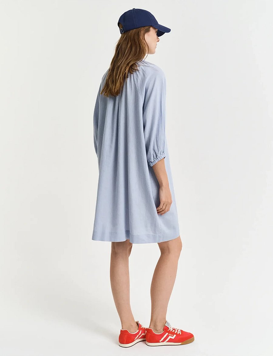 Gant - REL LINEN DRESS - hemdkleider - light blue - 3
