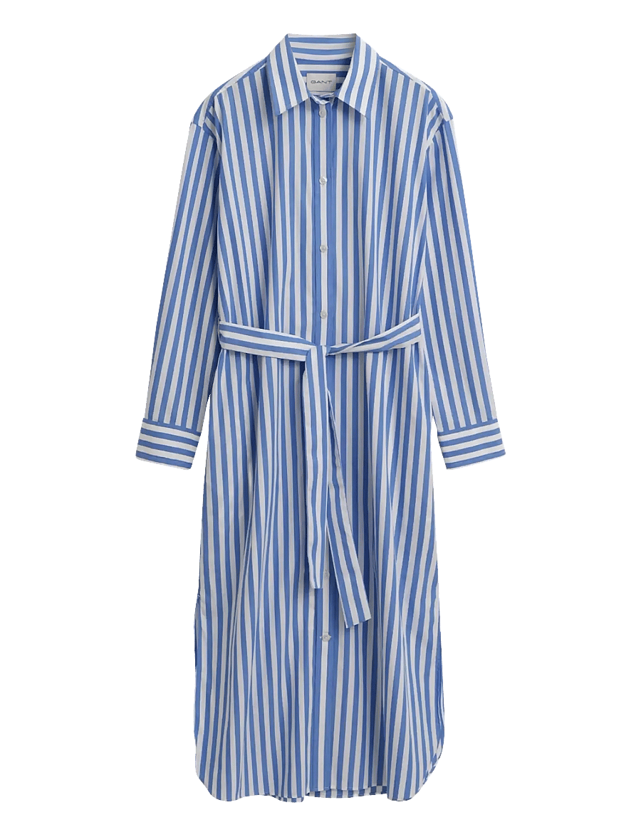 Gant - REL STRIPED POPLIN SHIRT DRESS - robes chemises - white - 1