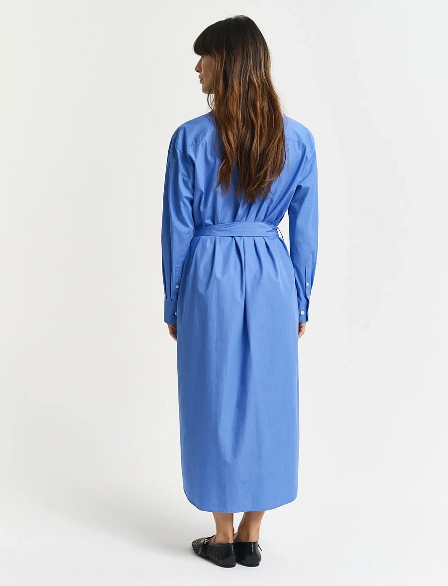 Gant - REL POPLIN SHIRT DRESS - skyrtukjólar - perfect blue - 5