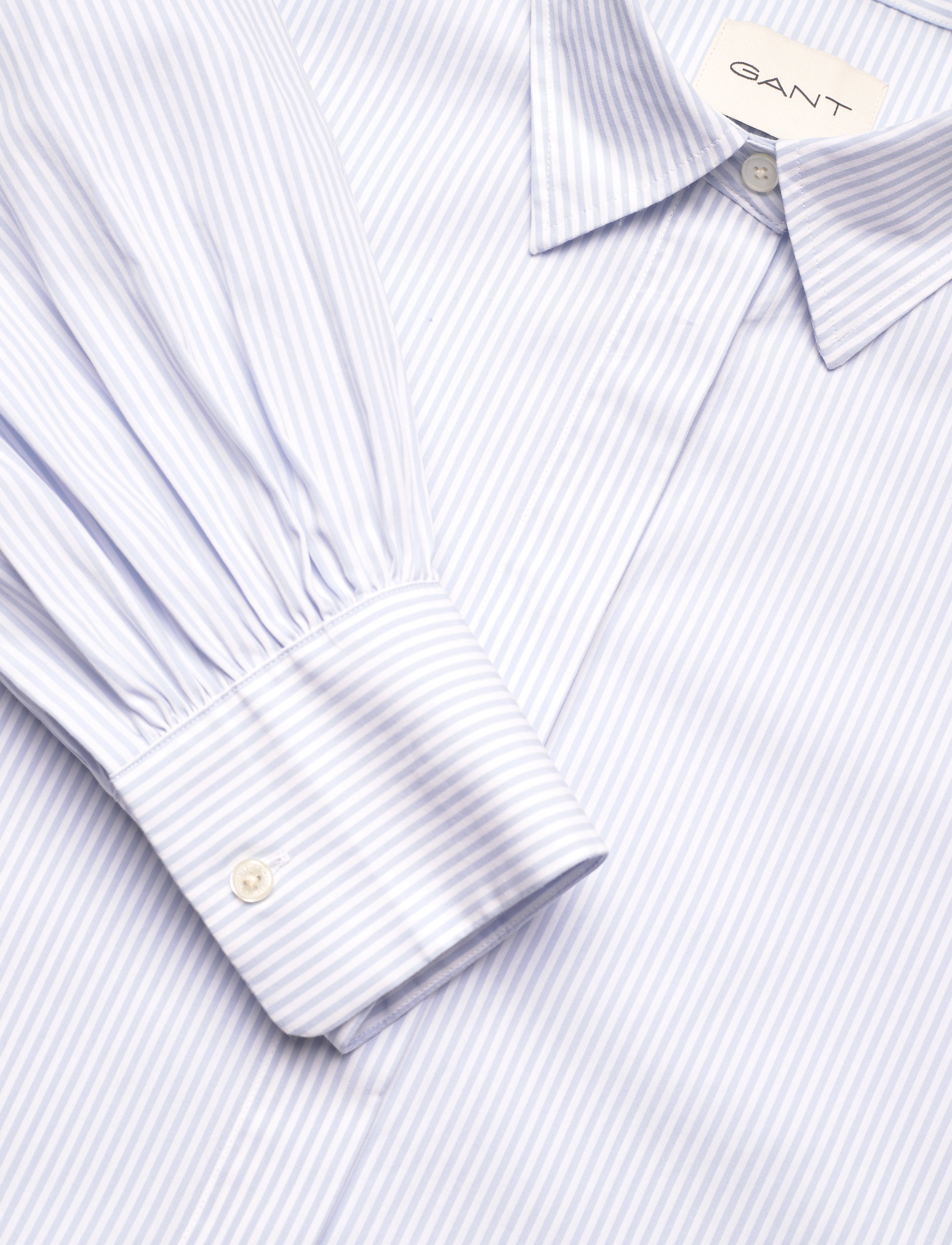 Gant - REG CLASSIC POPLIN STRIPED DRESS - särkkleidid - fresh blue - 5