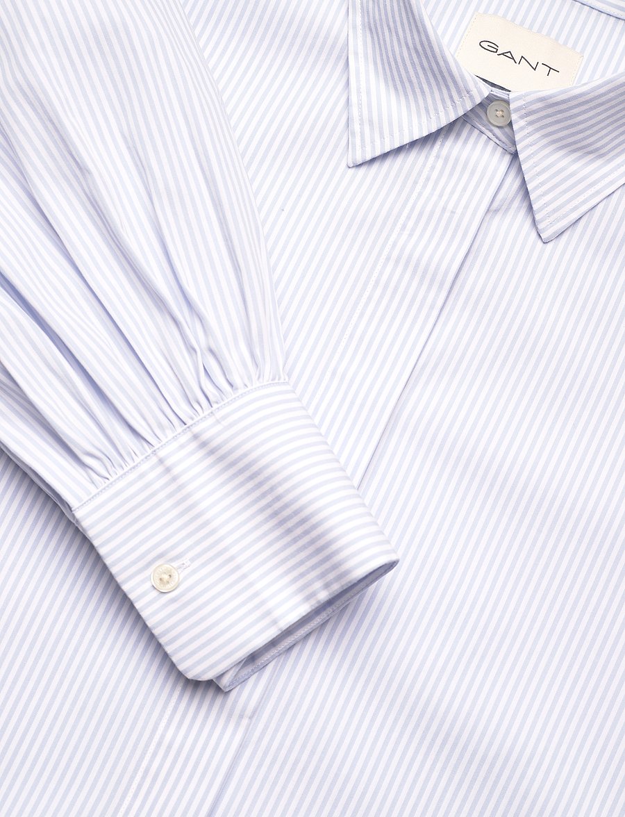 Gant - REG CLASSIC POPLIN STRIPED DRESS - robes chemises - fresh blue - 5