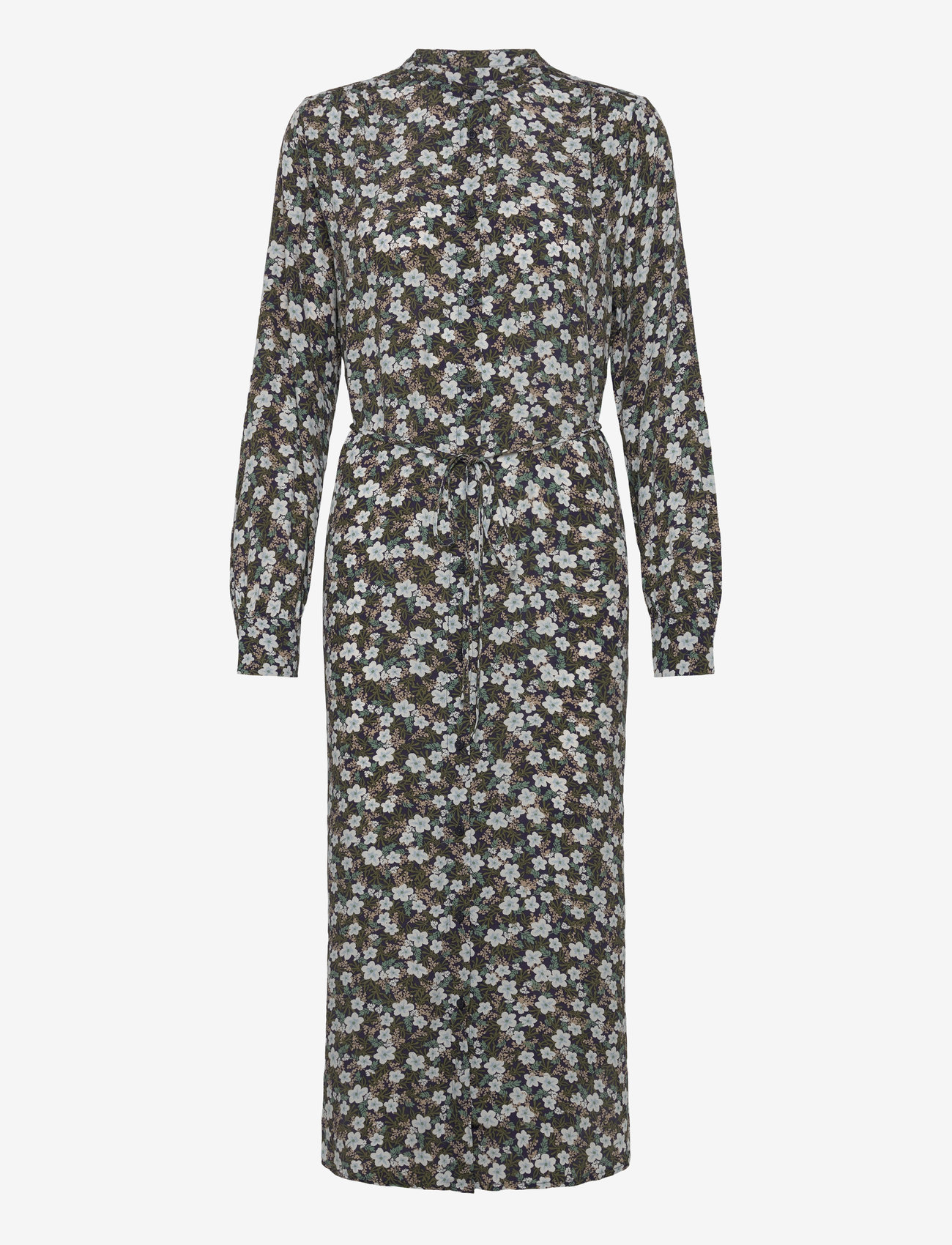 GANT - REG FLORAL PRINT DRESS - midiklänningar - classic blue - 1