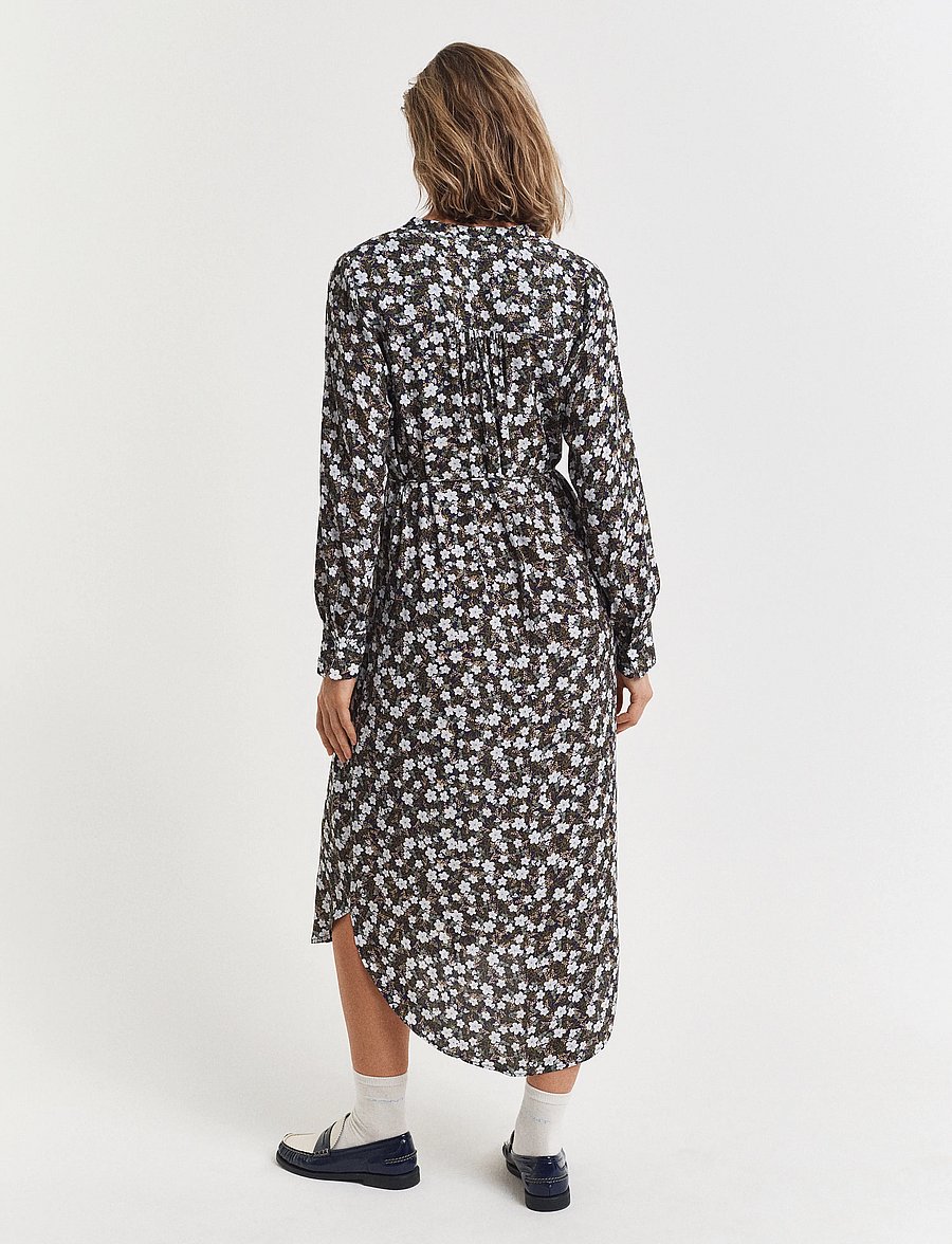 Gant - REG FLORAL PRINT DRESS - midi dresses - classic blue - 3
