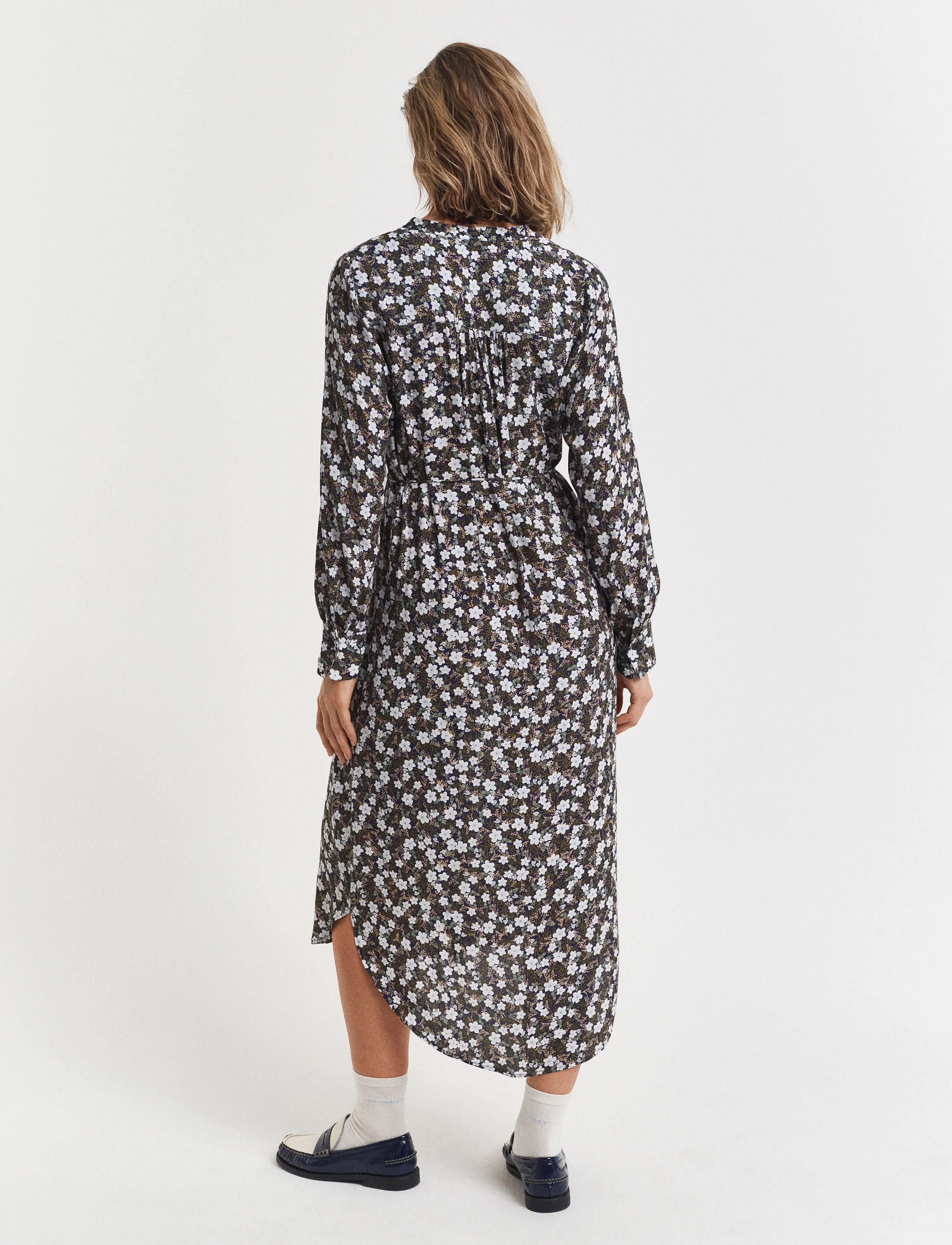 Gant - REG FLORAL PRINT DRESS - midi kjoler - classic blue - 3