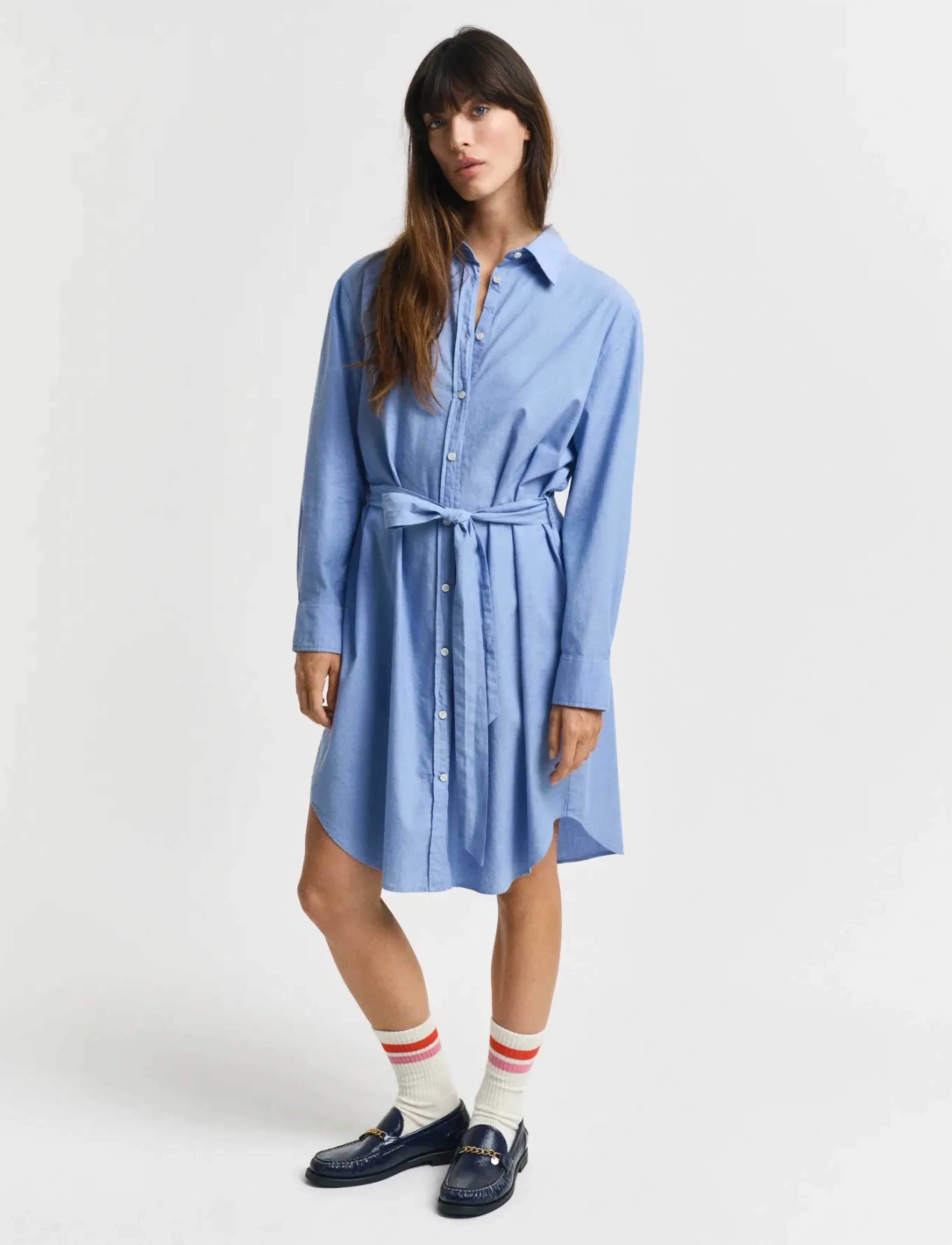 Gant Rel Luxury Oxford Shirt Dress, 40, Dresses, Blau - Frauen