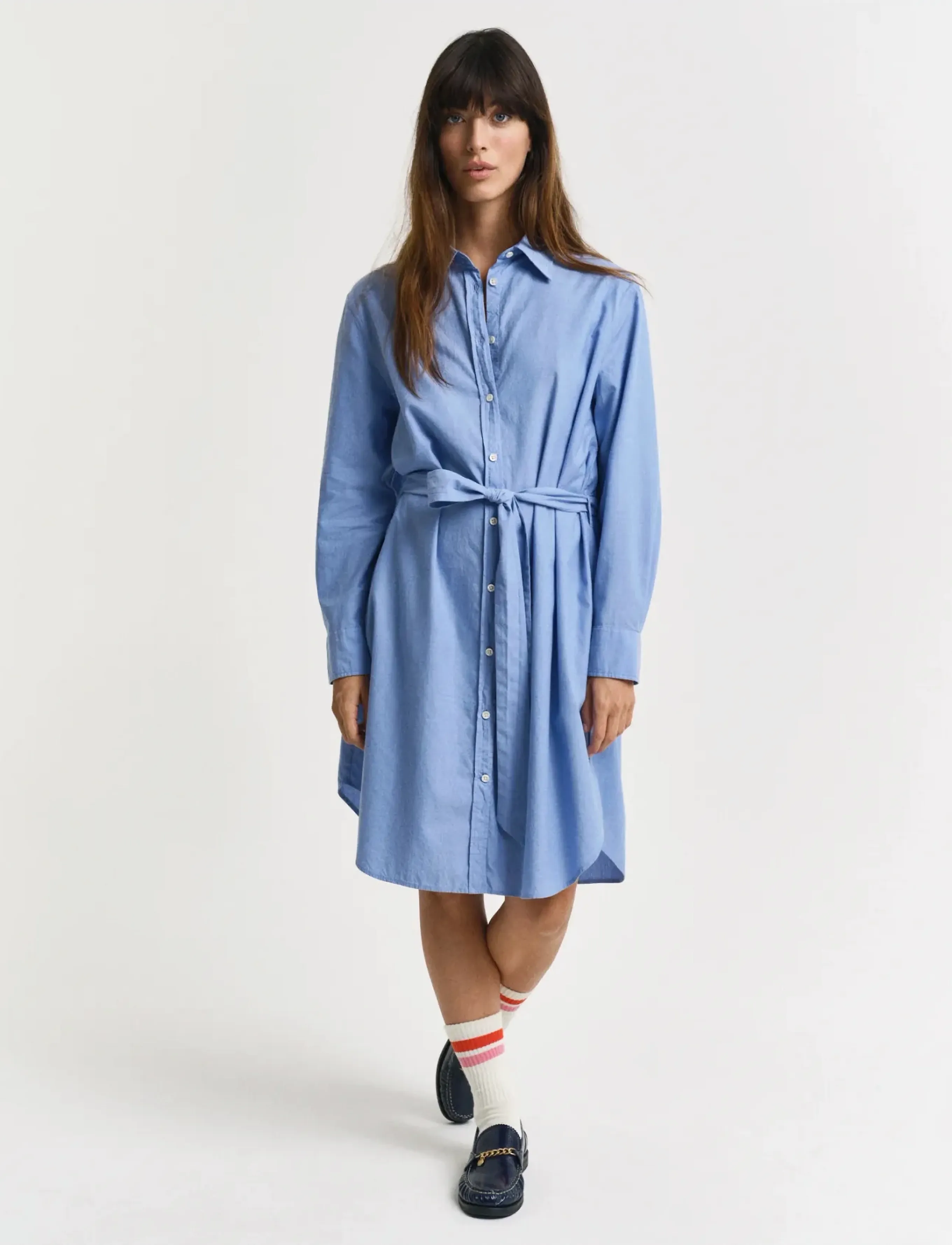 Gant - REL LUXURY OXFORD SHIRT DRESS - robes chemises - perfect blue - 3
