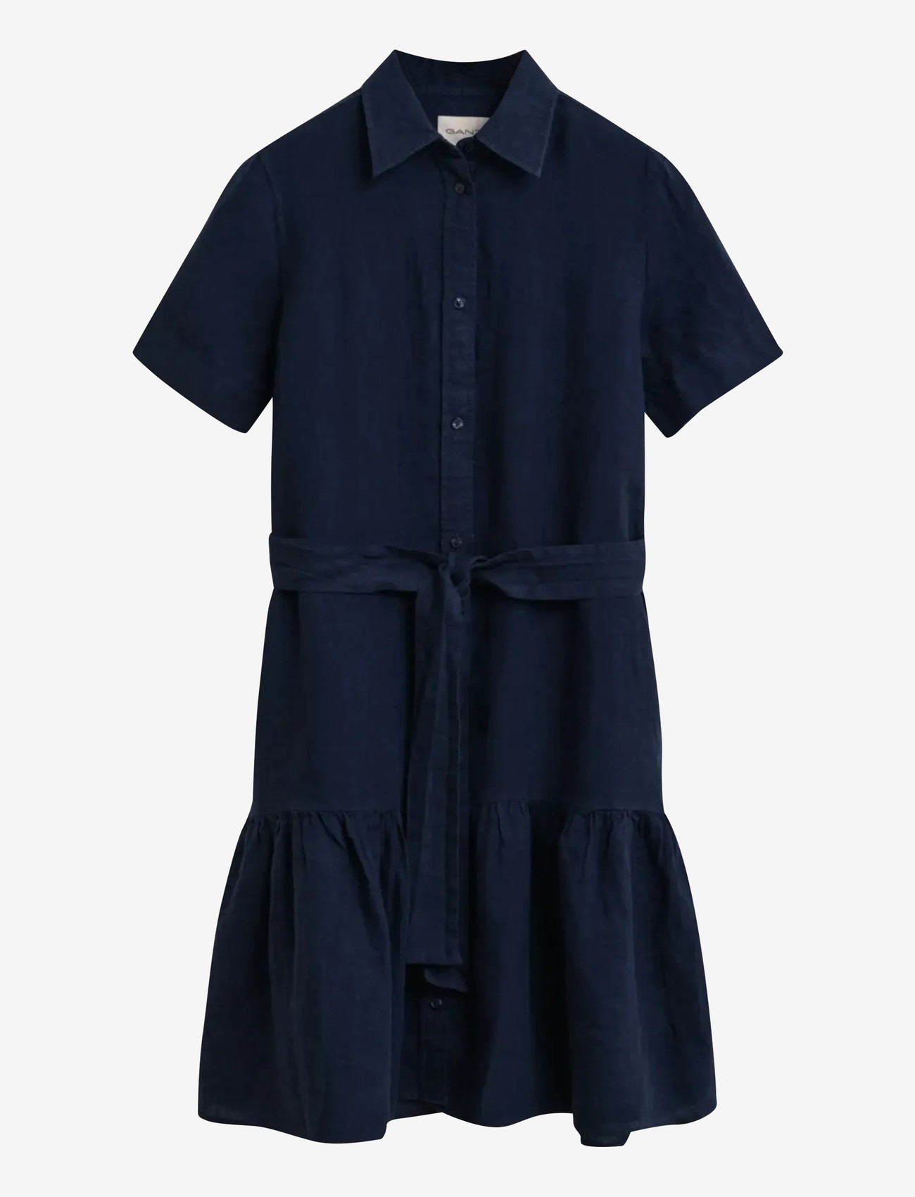 GANT - REG LINEN SHIRT DRESS - sommerkleider - evening blue - 0