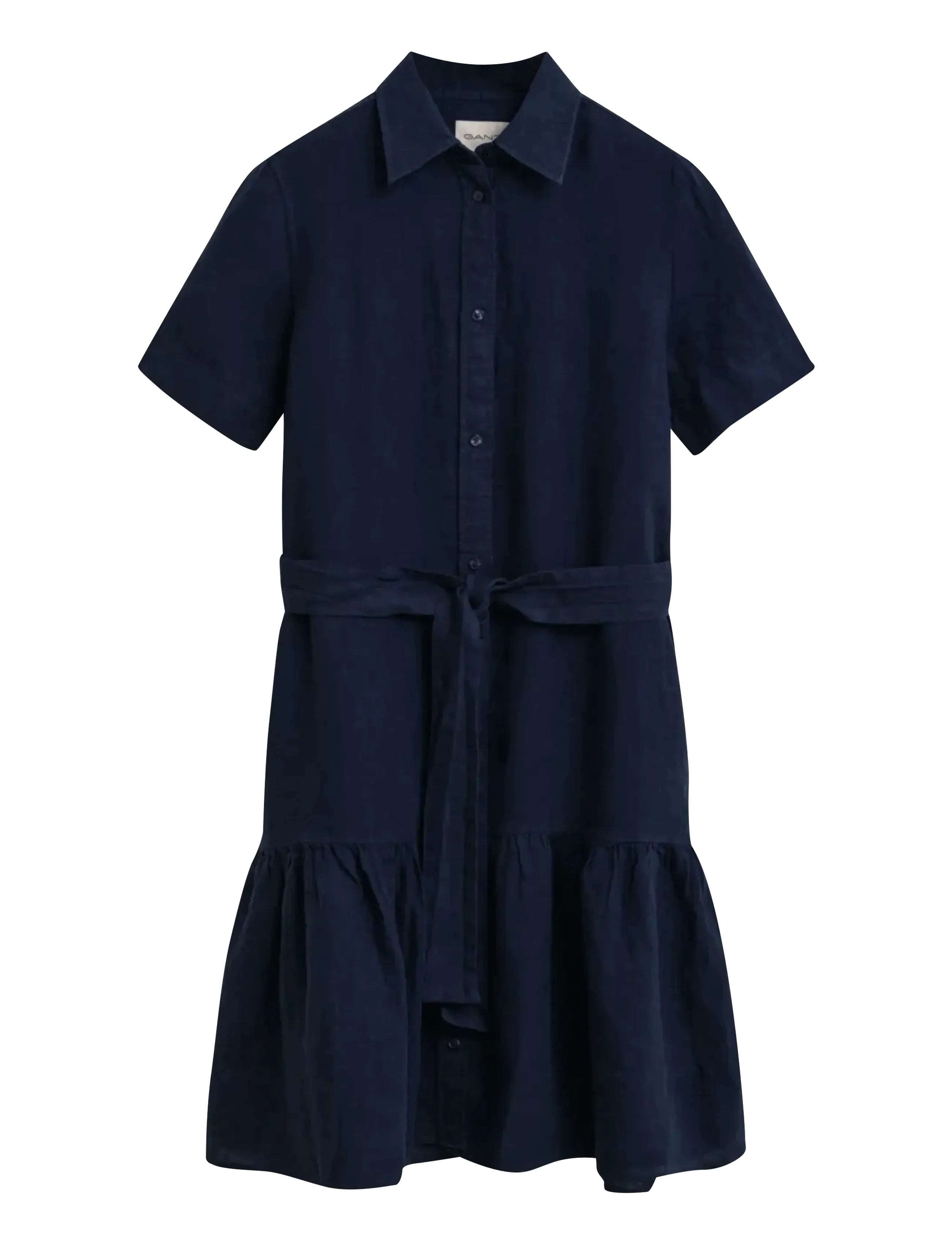 Gant - REG LINEN SHIRT DRESS - sommerkleider - evening blue - 1
