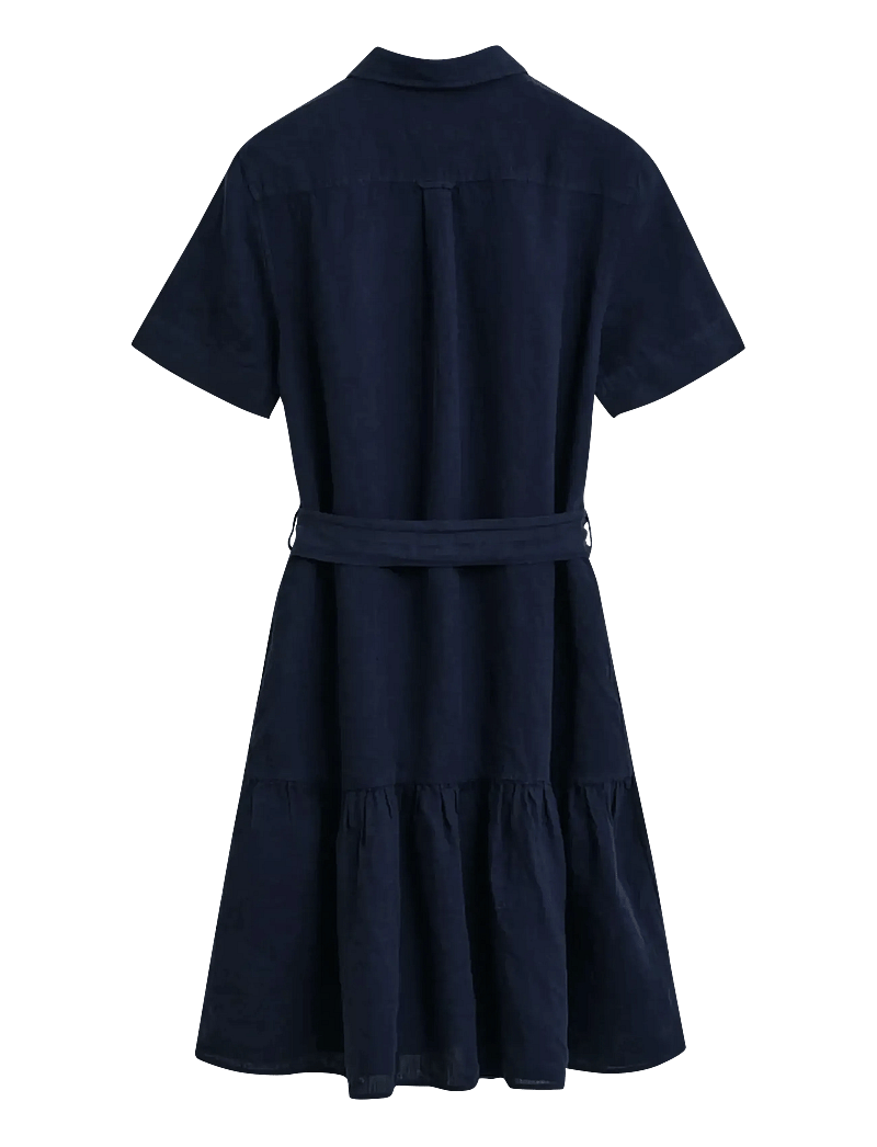 GANT - REG LINEN SHIRT DRESS - sommerkleider - evening blue - 1