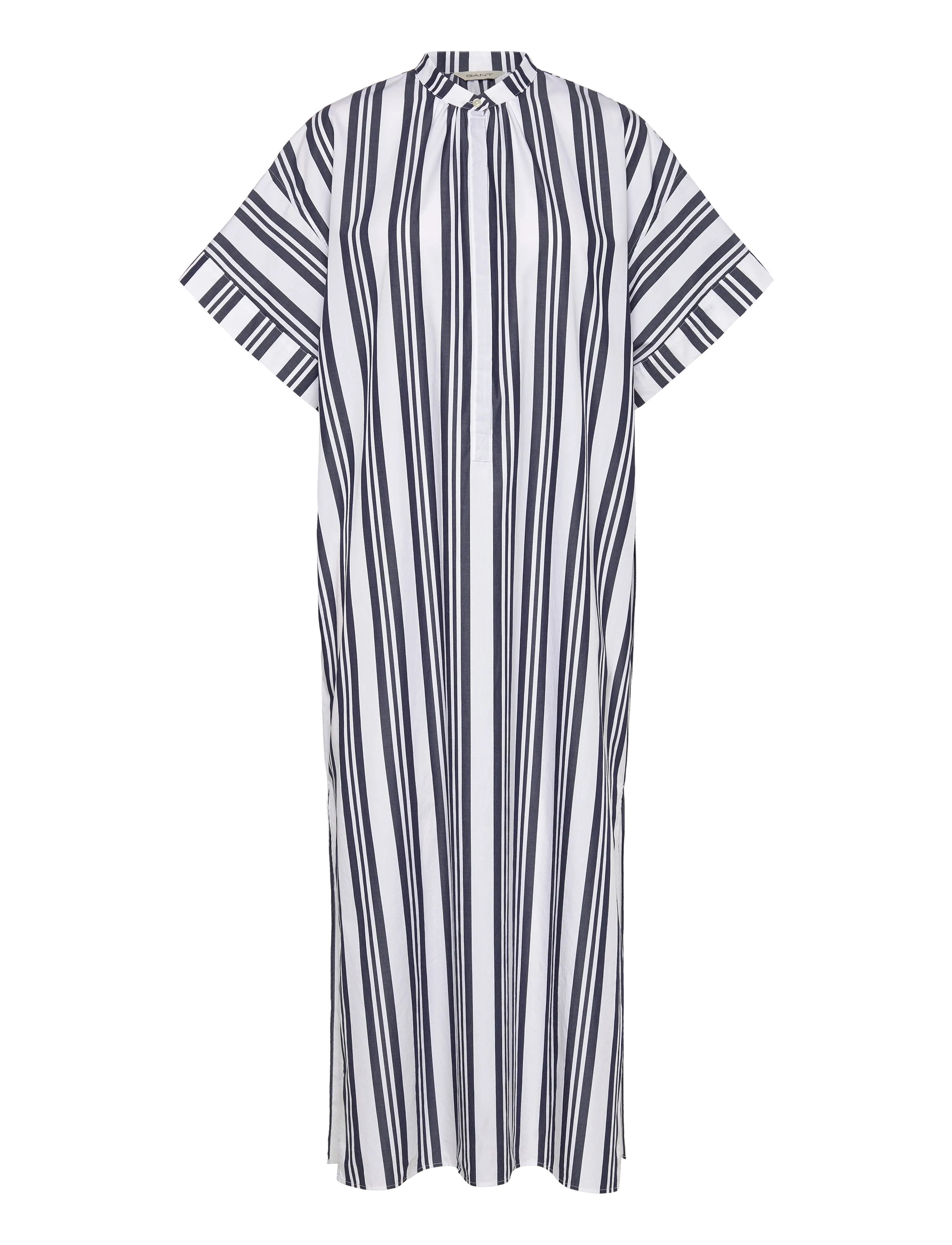 Gant Os Striped Caftan Dress, Kvinder, Stribet Kaftan Kjole, Hvid, Str: 40