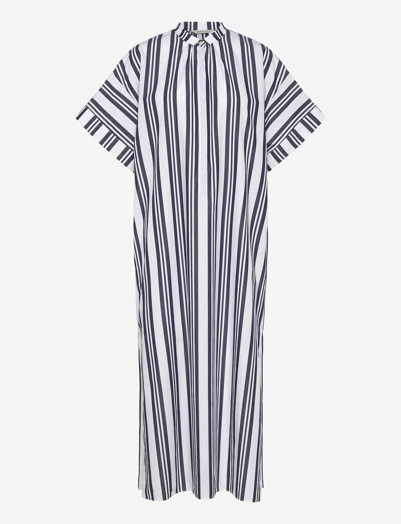 GANT - OS STRIPED CAFTAN DRESS - skjortklänningar - classic blue - 0