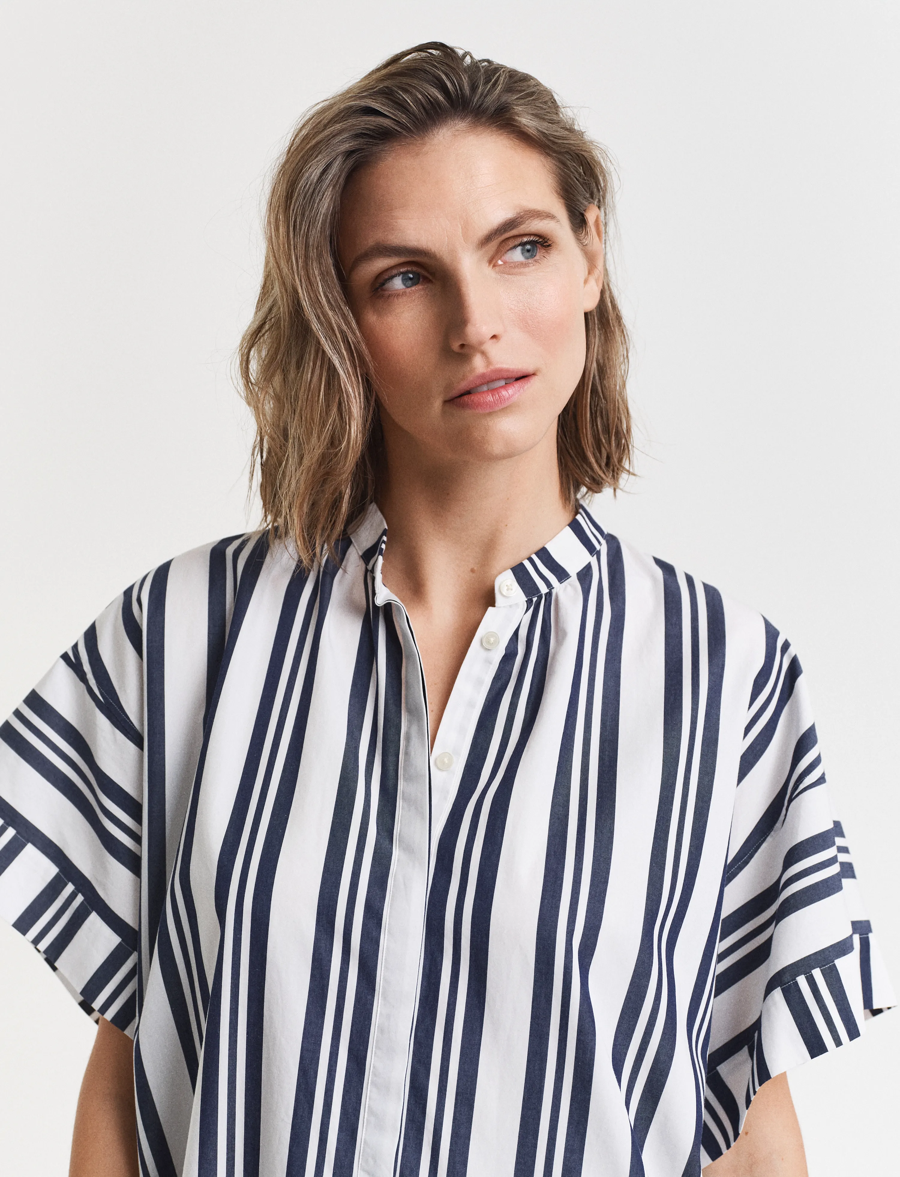 Gant - OS STRIPED CAFTAN DRESS - shirt dresses - classic blue - 4