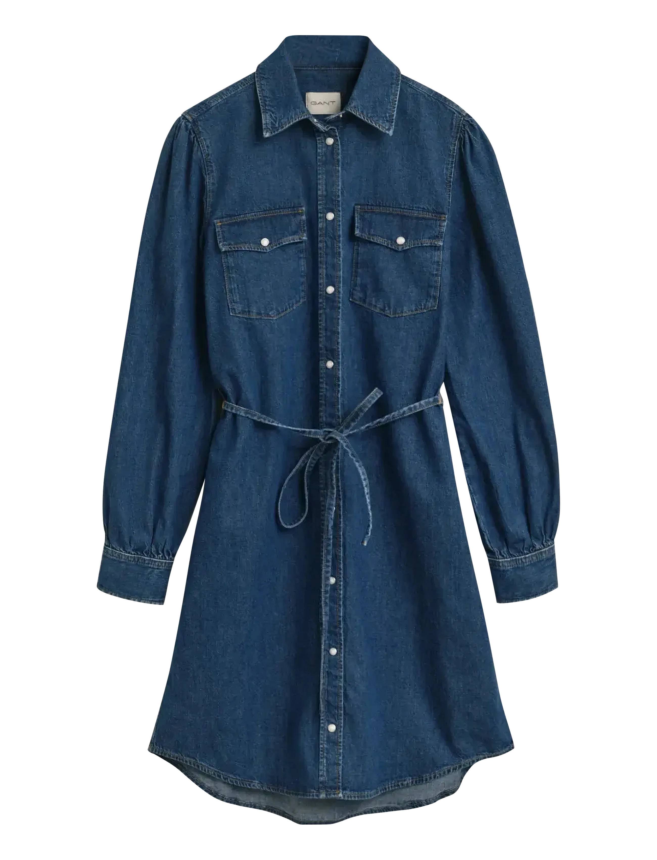 GANT Puff Sleeve Denim Kleid Blau - 40 - Damen