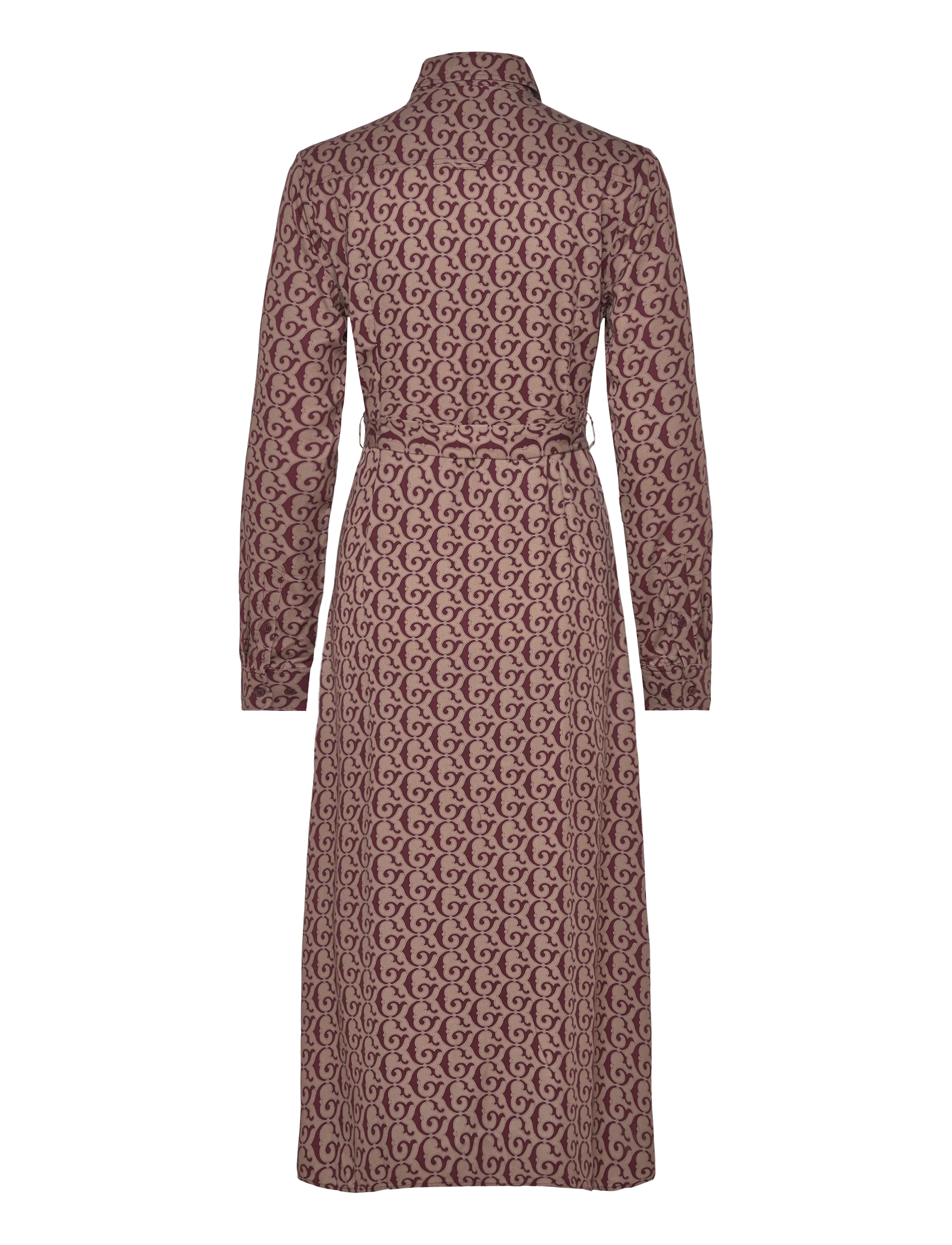 Gant - BELTED G PRINT SHIRT DRESS - robes chemises - plum wine - 1