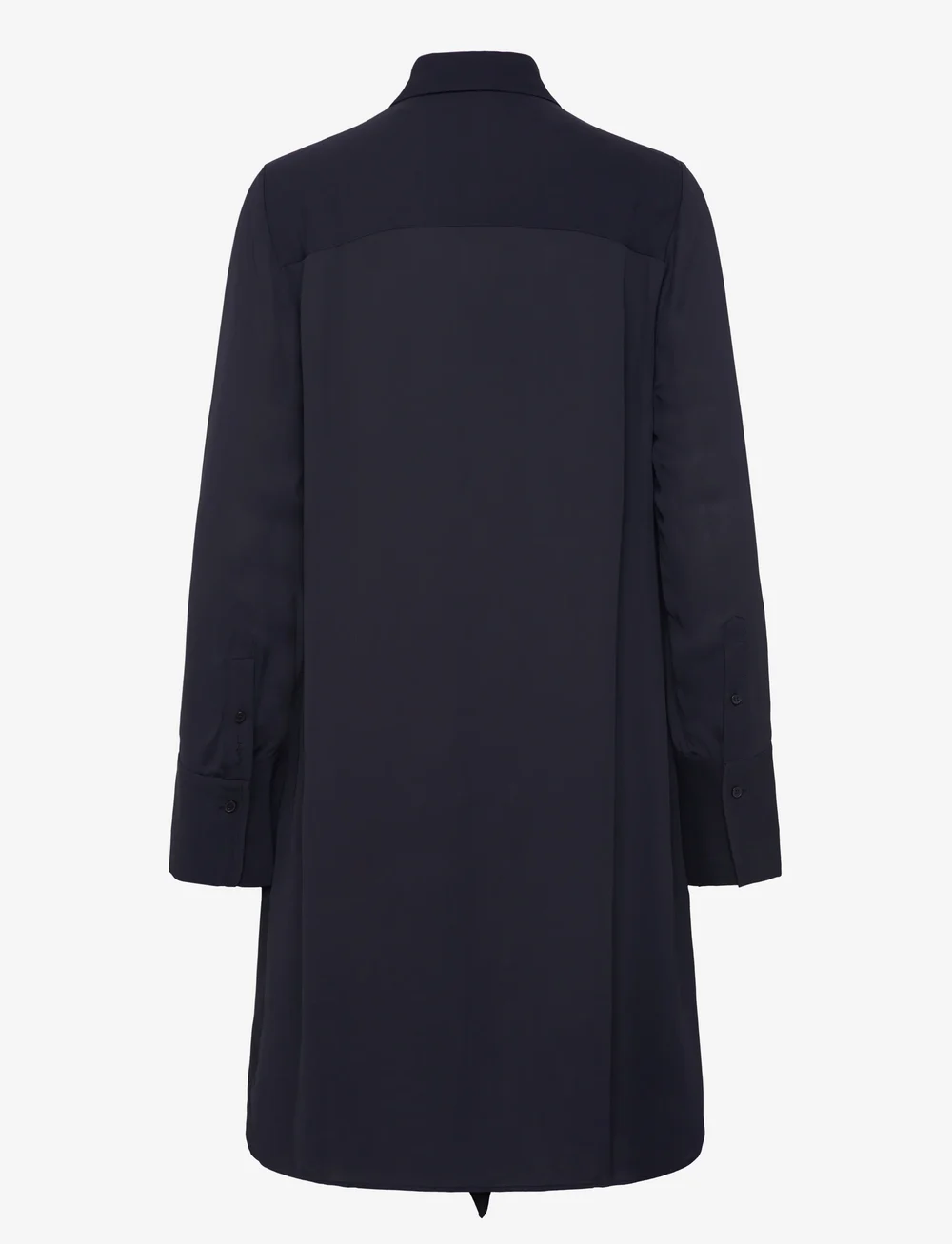 GANT - CREPE VISCOSE RUFFLE SHIRT DRESS - hemdkleider - evening blue - 1
