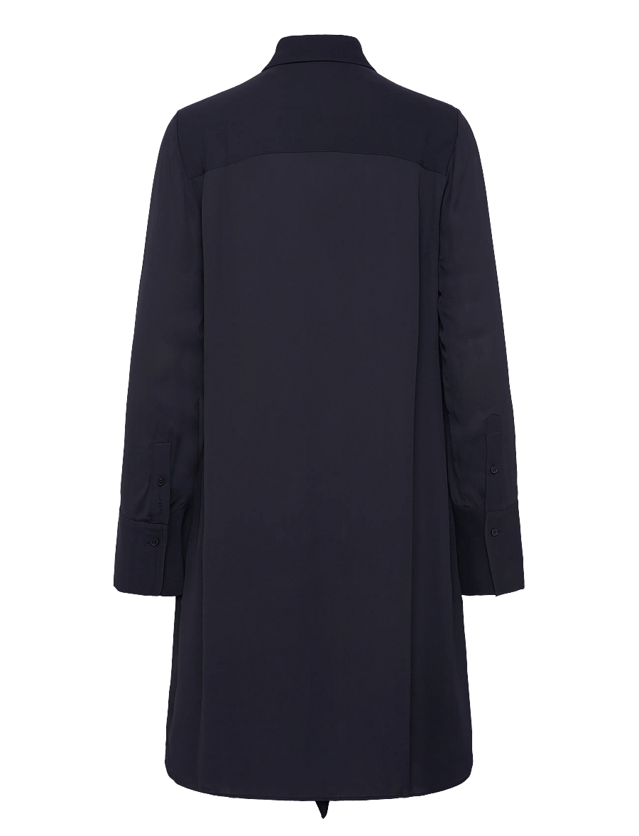 Gant - CREPE VISCOSE RUFFLE SHIRT DRESS - robes chemises - evening blue - 1