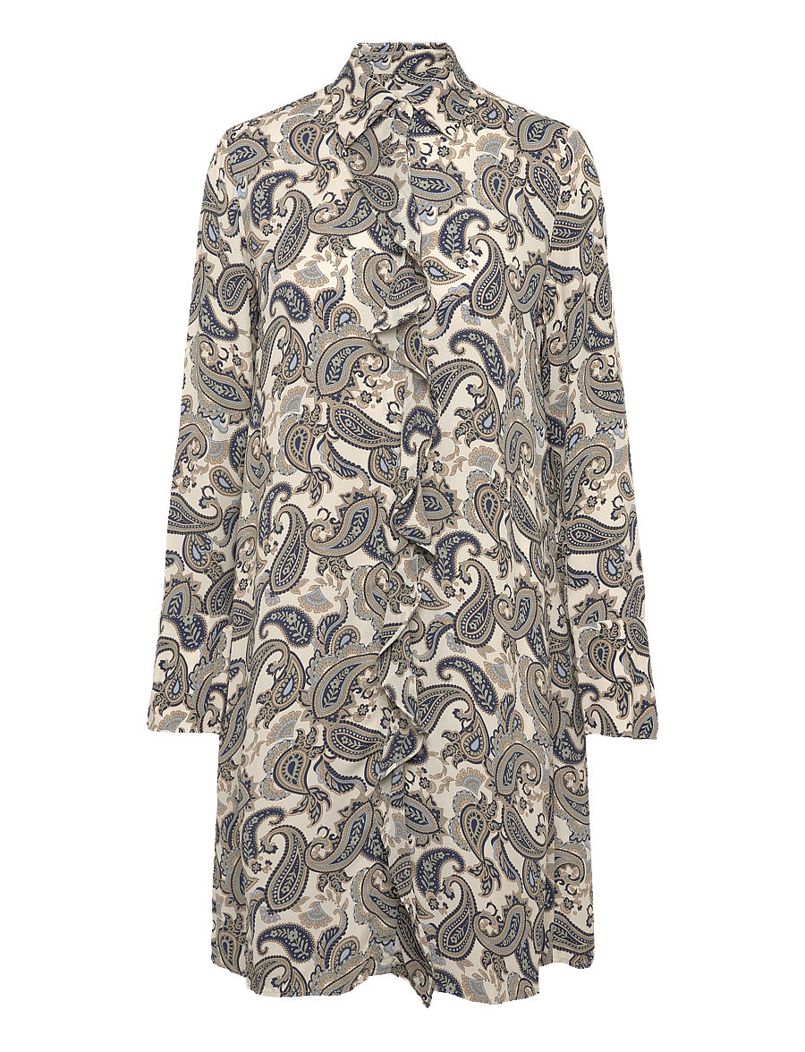 Gant - PAISLEY PRINT RUFFLE SHIRT DRESS - robes chemises - persian blue - 0
