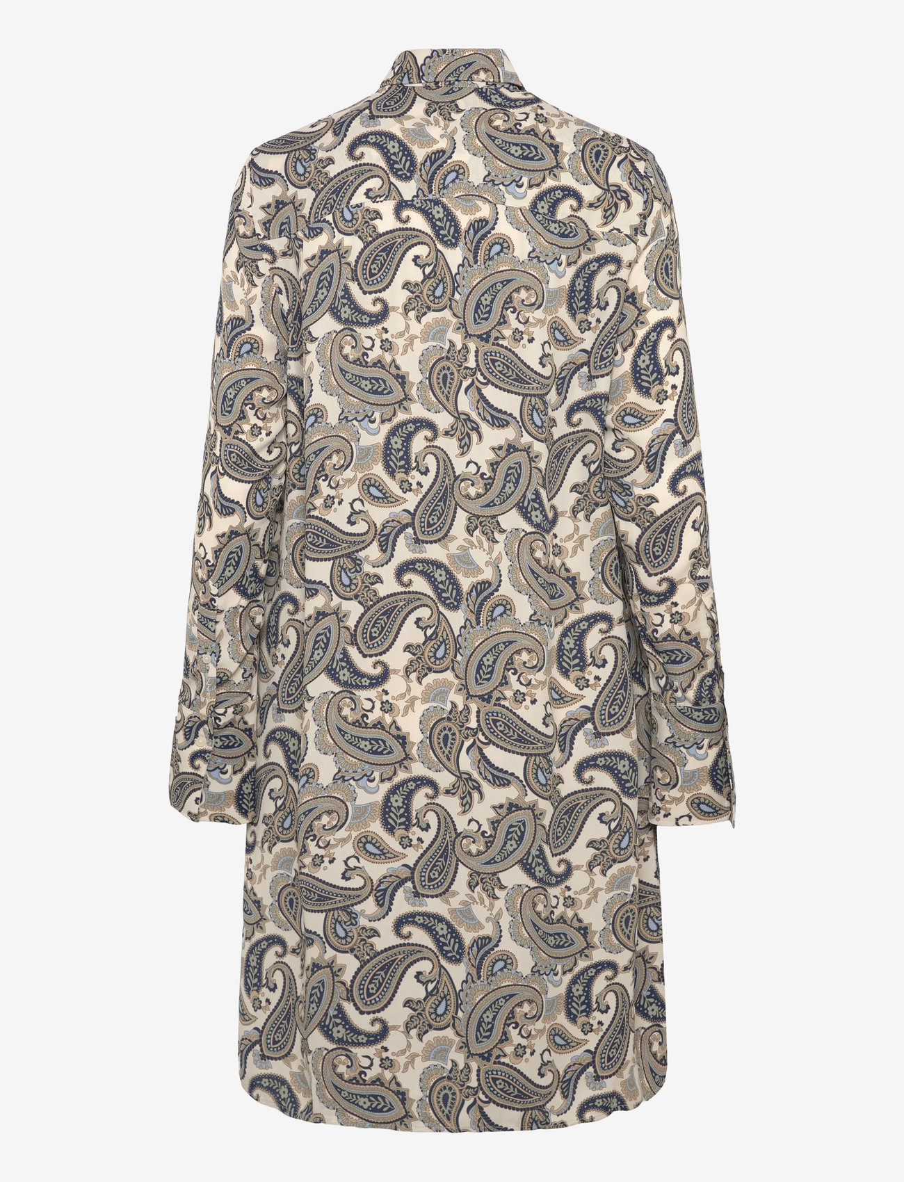 GANT - PAISLEY PRINT RUFFLE SHIRT DRESS - skjortklänningar - persian blue - 1
