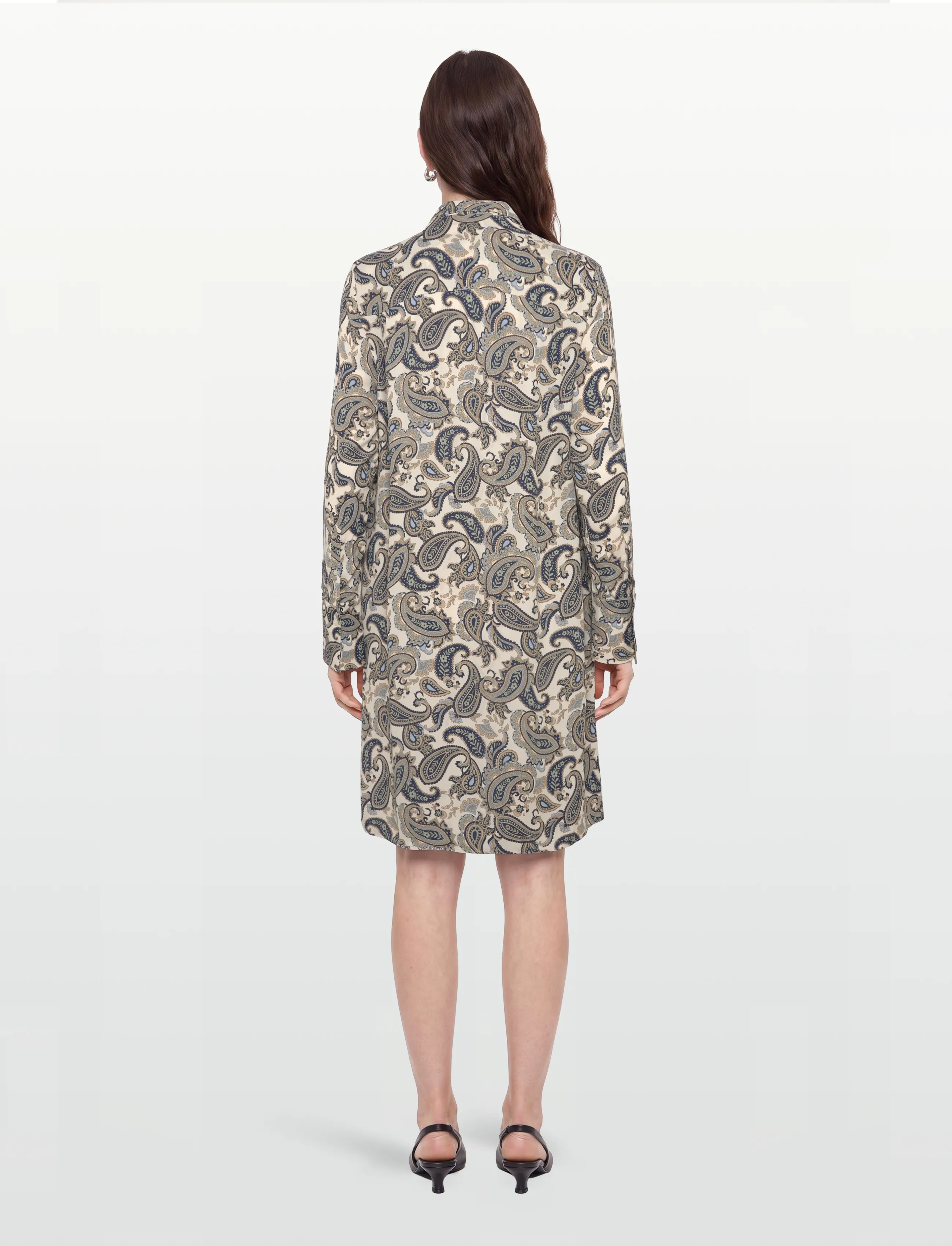 Gant - PAISLEY PRINT RUFFLE SHIRT DRESS - midikleider - persian blue - 4