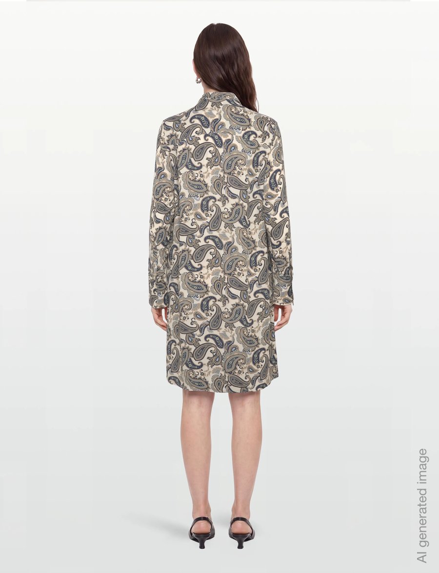Gant - PAISLEY PRINT RUFFLE SHIRT DRESS - kreklkleitas - persian blue - 4