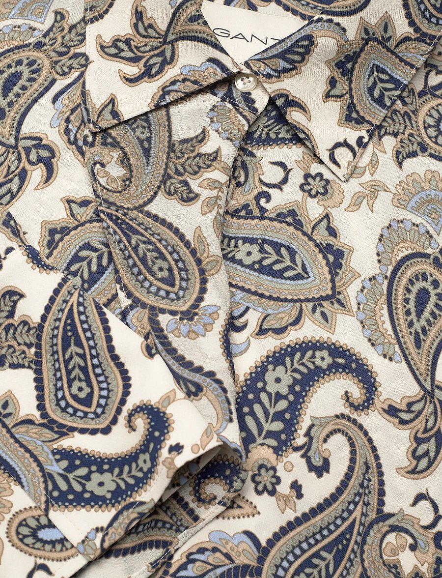 Gant - PAISLEY PRINT RUFFLE SHIRT DRESS - robes chemises - persian blue - 2