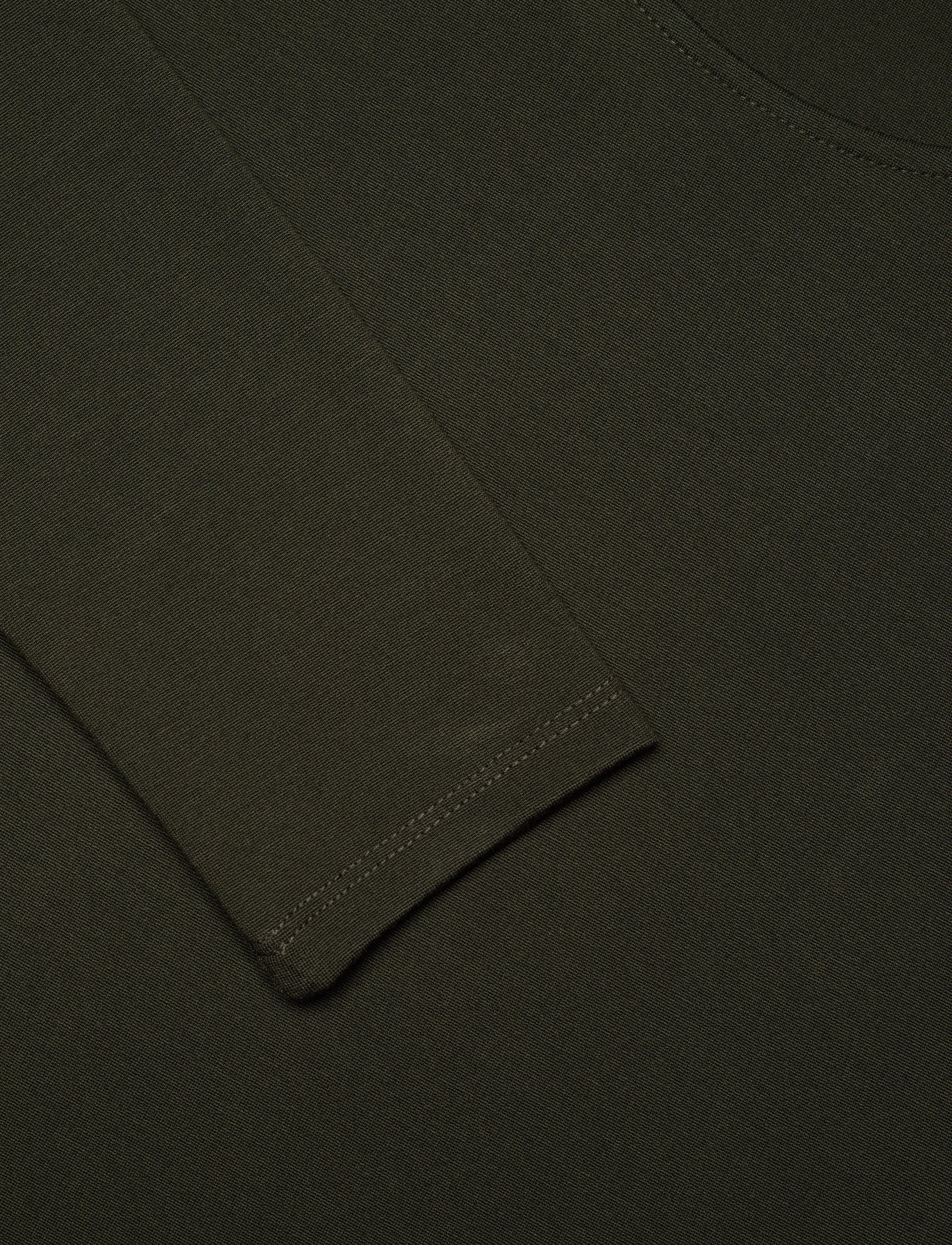 Gant - MIDI JERSEY WOVEN COMBO LS DRESS - robes midi - dark moss green - 2