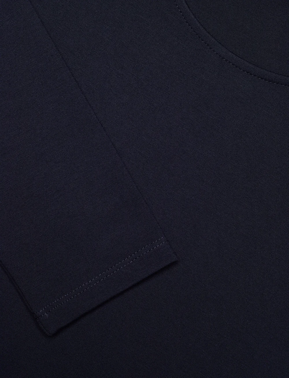 GANT - MIDI JERSEY WOVEN COMBO LS DRESS - midi kjoler - evening blue - 2