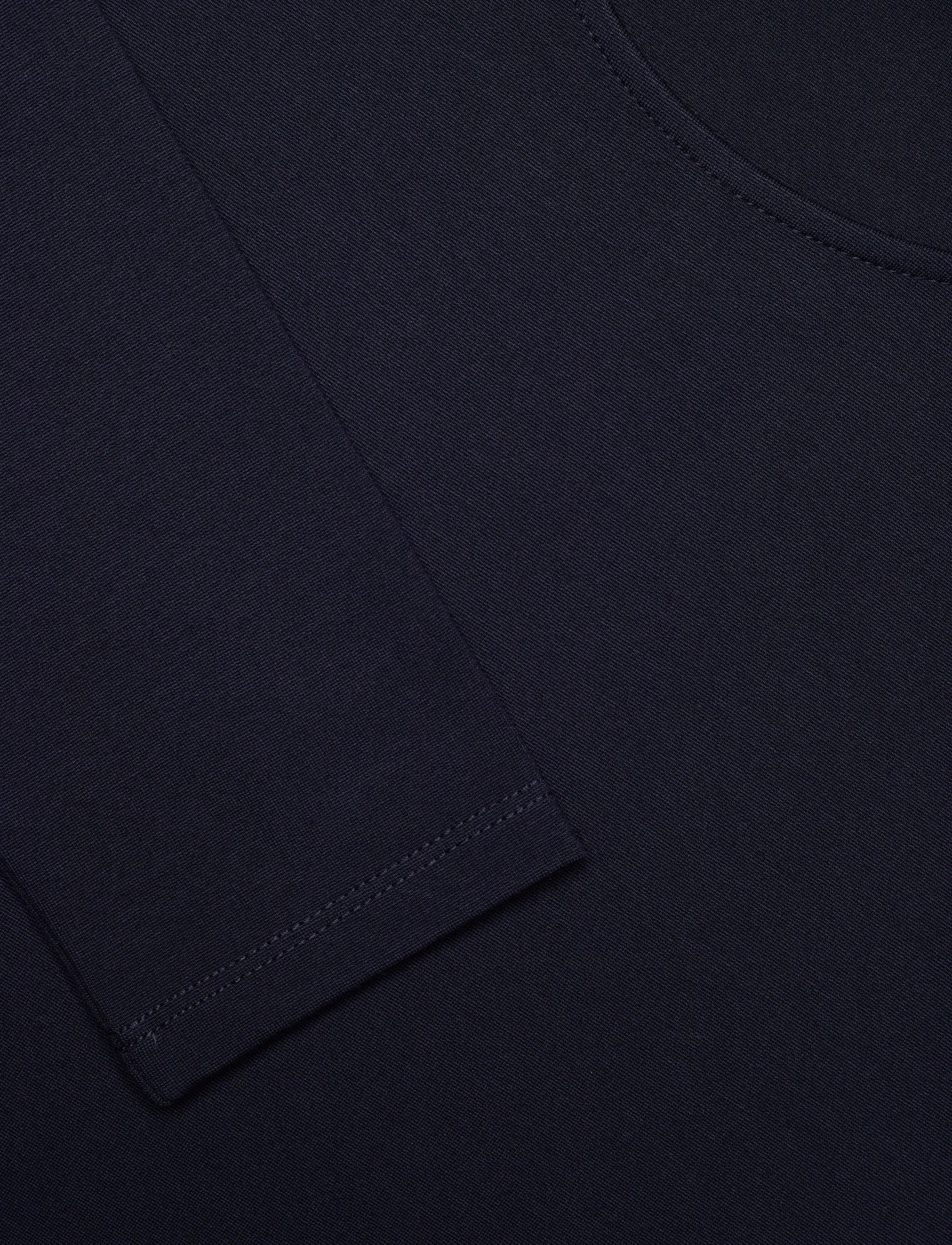 Gant - MIDI JERSEY WOVEN COMBO LS DRESS - midikleidid - evening blue - 2