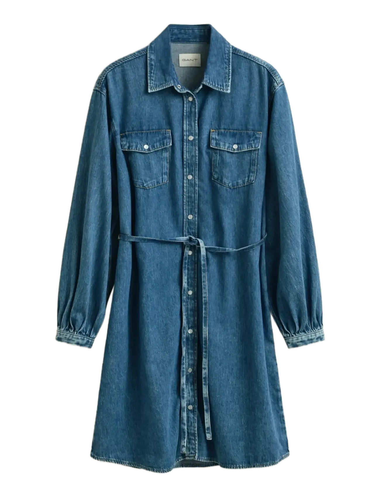 GANT Denim Volume Sleeve Shirt Kleid Blau - 40 - Damen