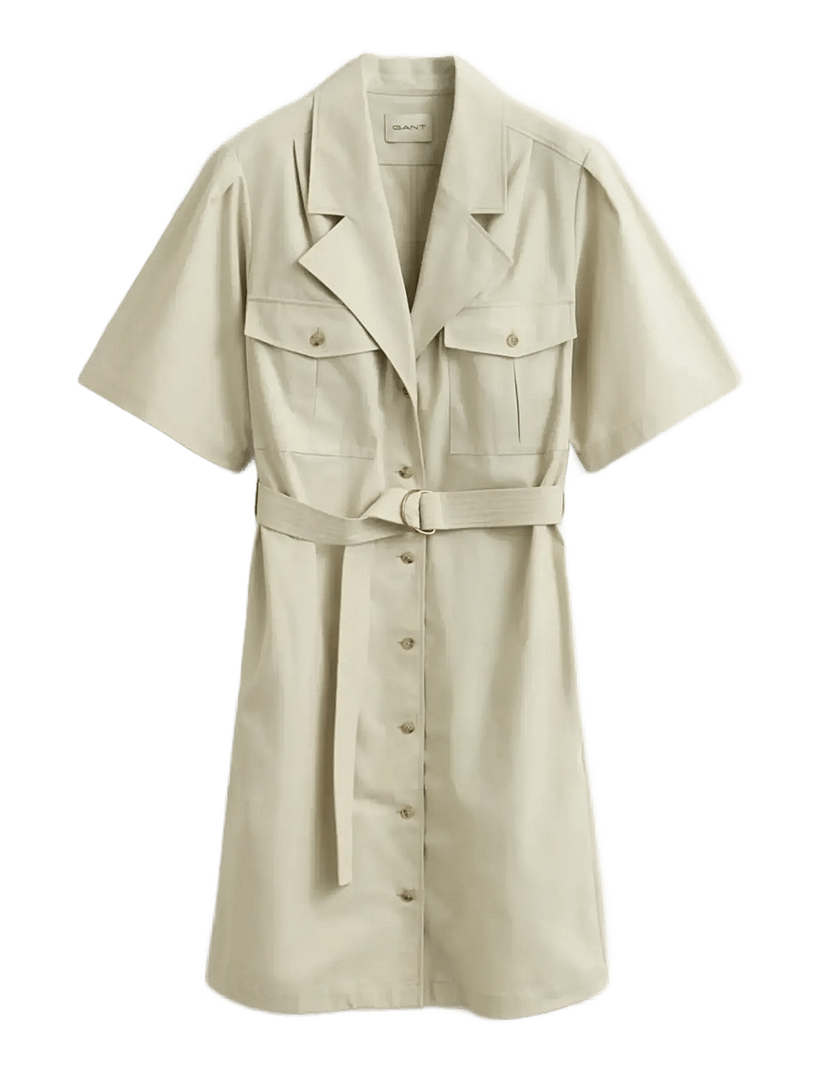 Gant - UTILITY BELTED SS DRESS - hemdkleider - faded beige - 1