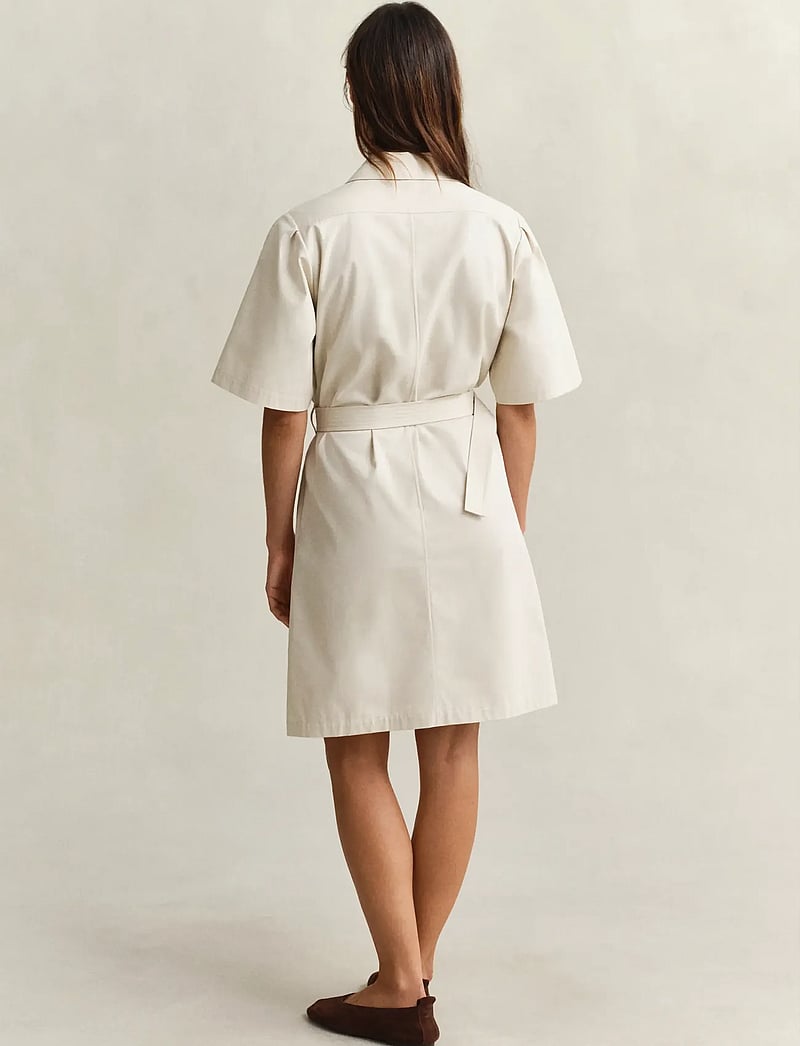 GANT - UTILITY BELTED SS DRESS - skjortekjoler - faded beige - 2