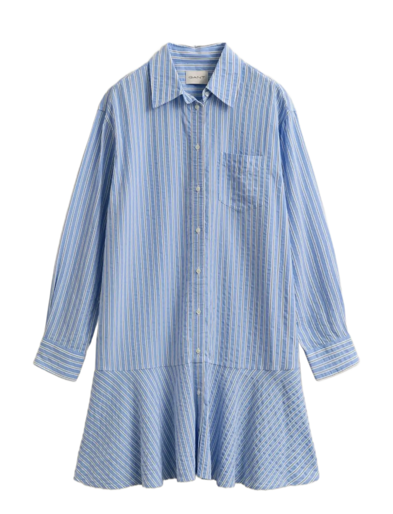 GANT STRIPE SEERSUCKER SHIRT DRESS - GANT - HYDRANGEA BLUE / blue
